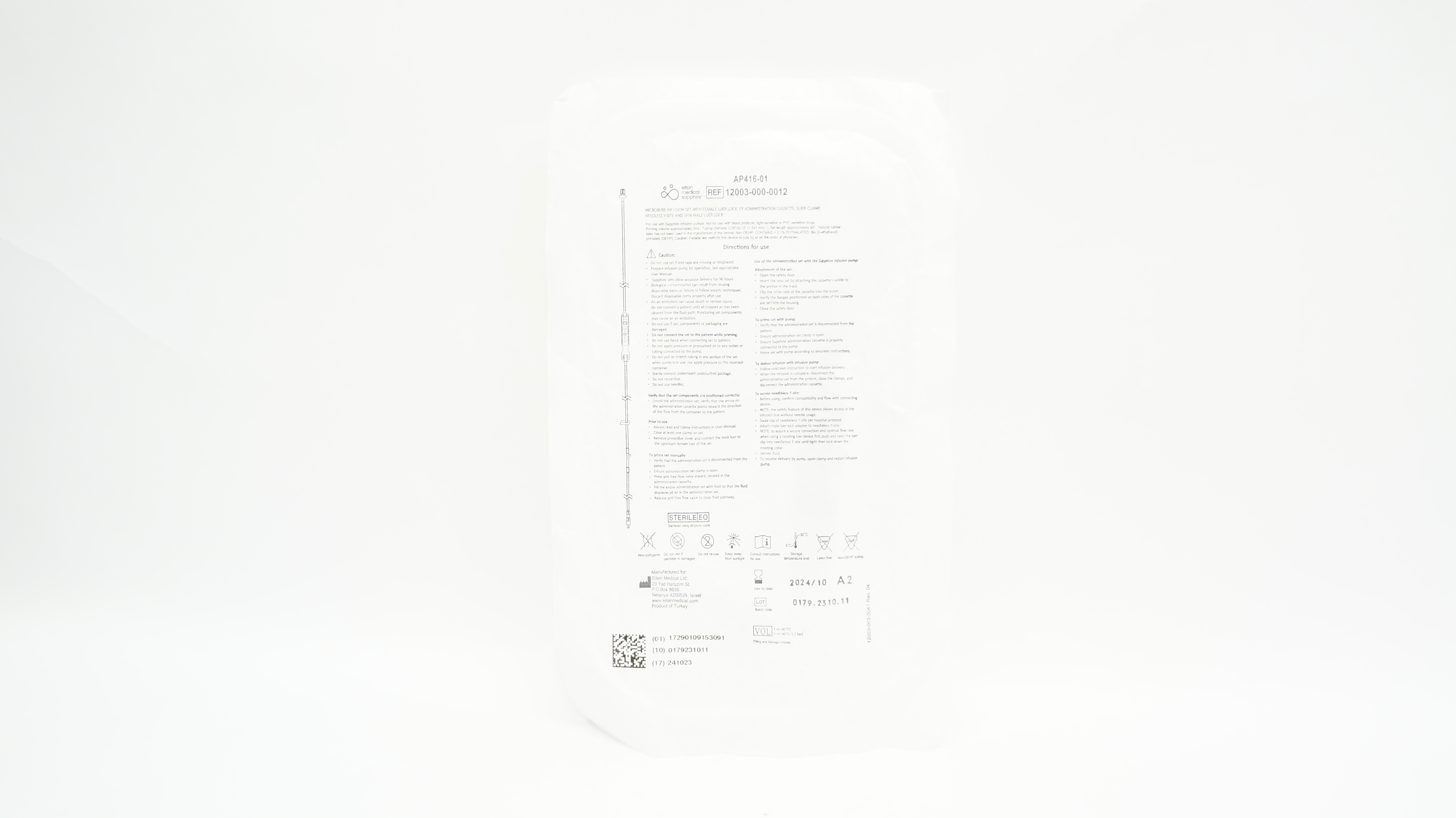 Eitan Medical 12003-000-0012 Microbore Infusion Set