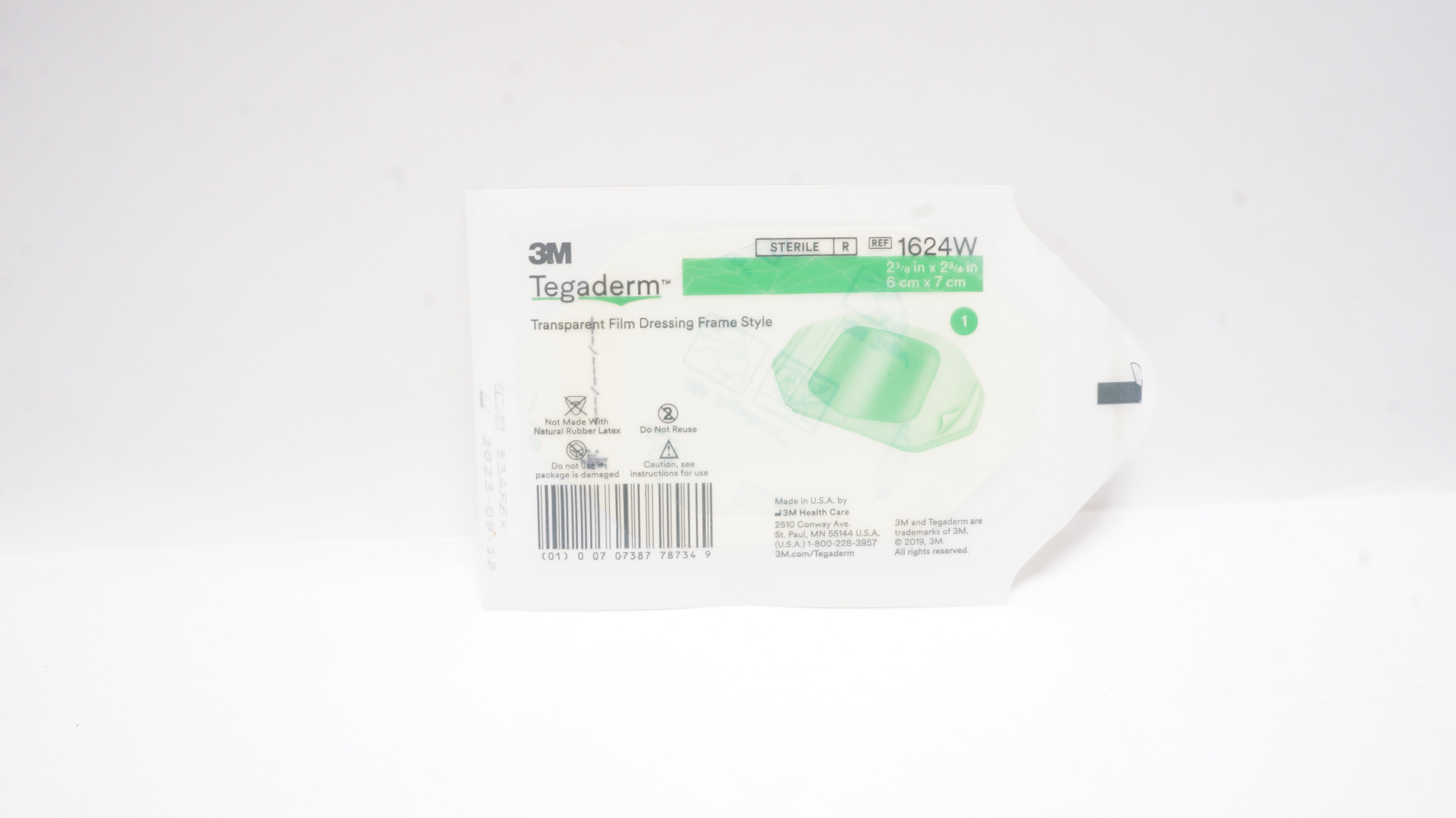 3M 1626W Tegaderm Transparent Film Dressing Frame Style 4inch x 4-3/4inch