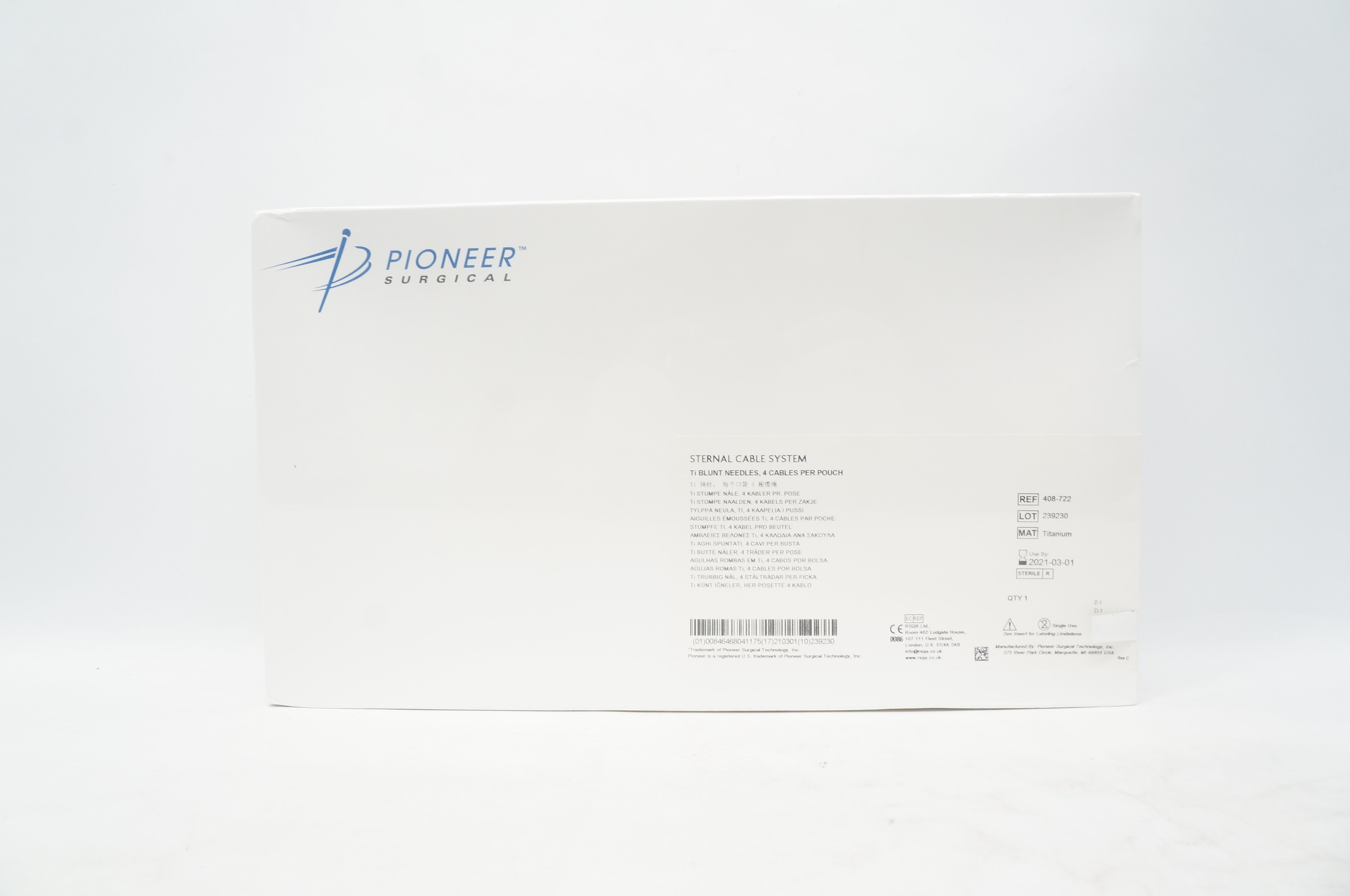 PIONEER 408-722 Sternal Cable System (x)