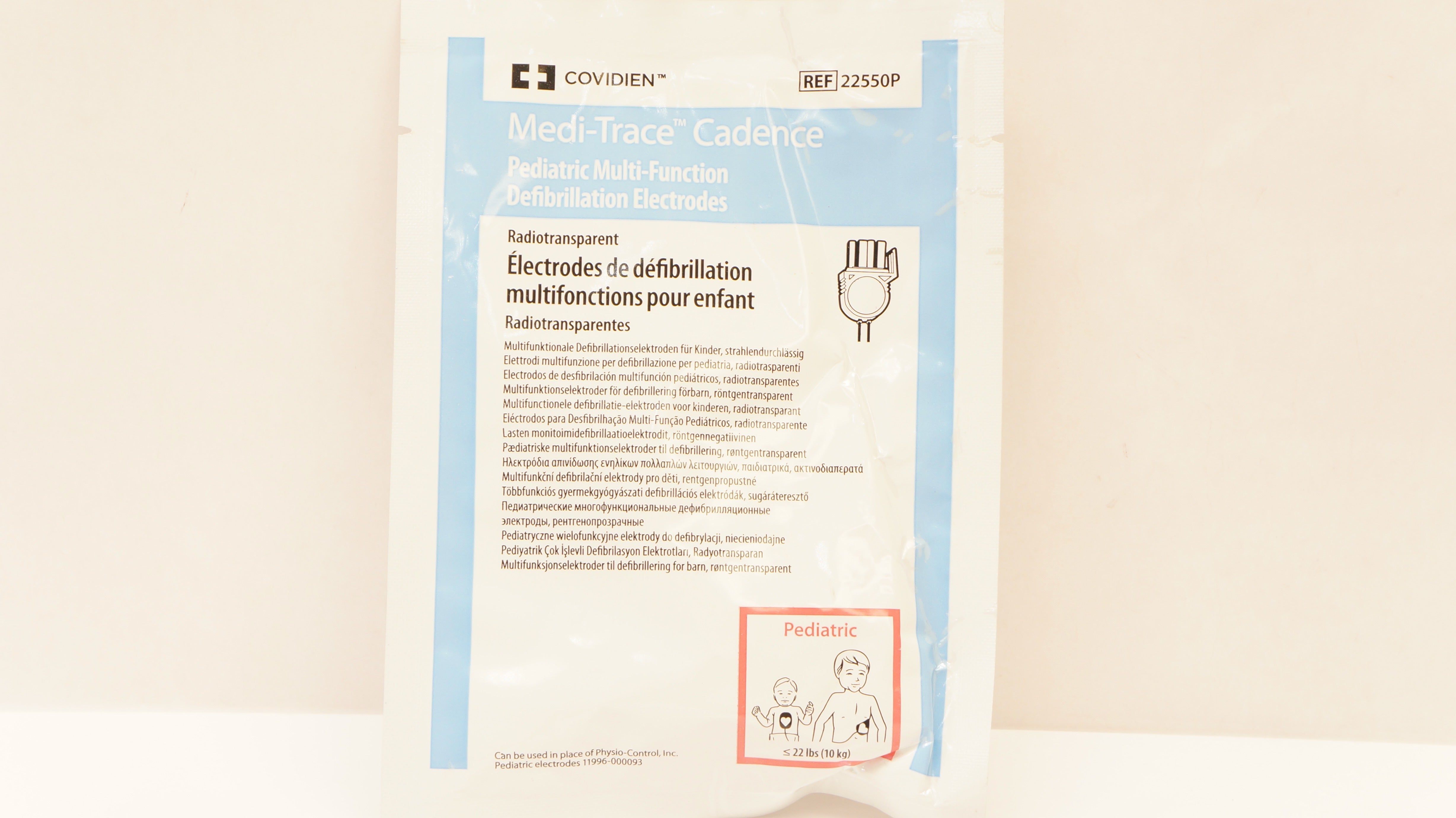 Covidien 22550P Medi-Trace Cadence Pediatric Defibrillation Electrodes ≤22lbs(x)