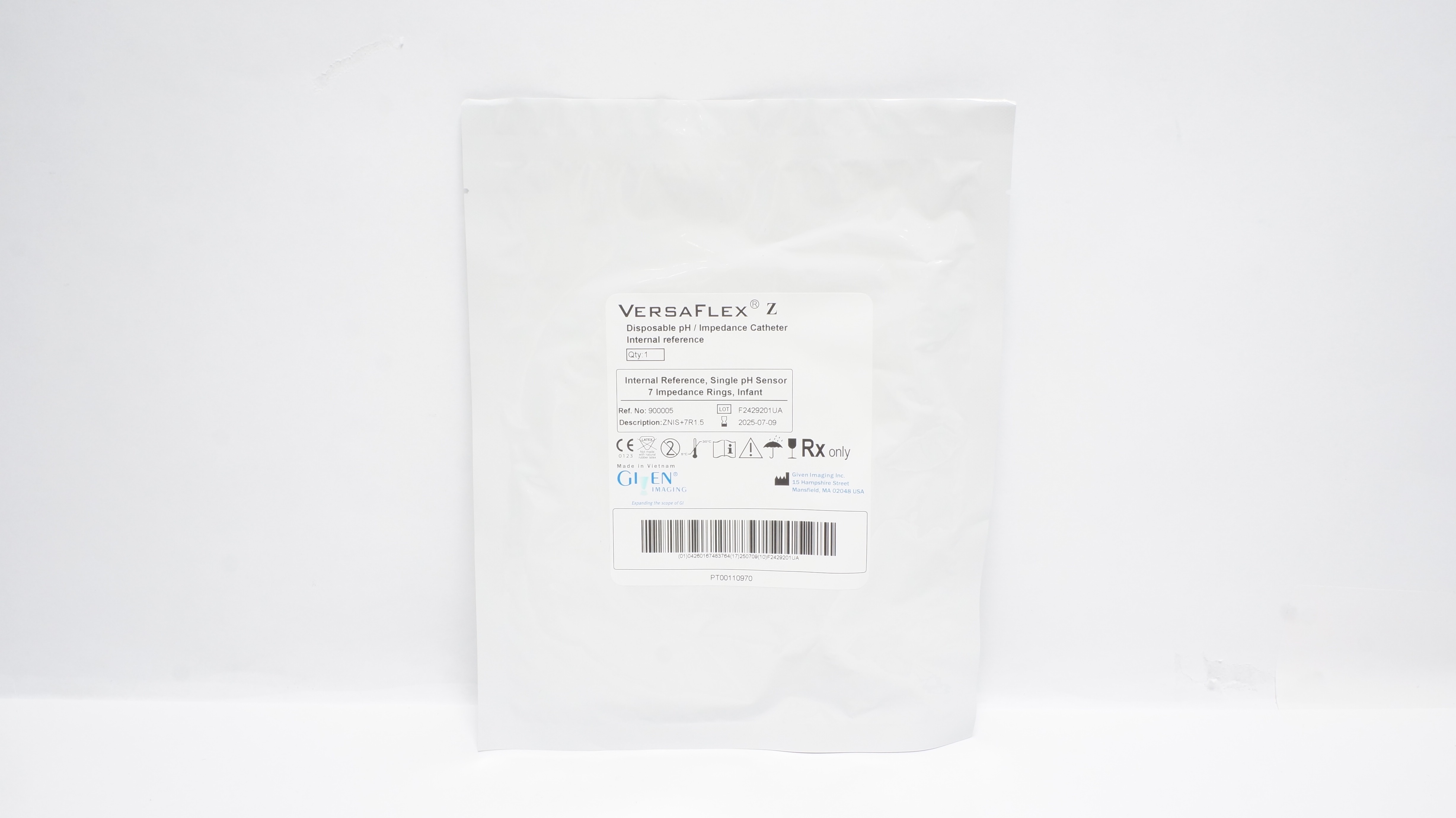 VersaFlex Z 900005 Given Imaging Disposable pH/Impedance Cath. (x)