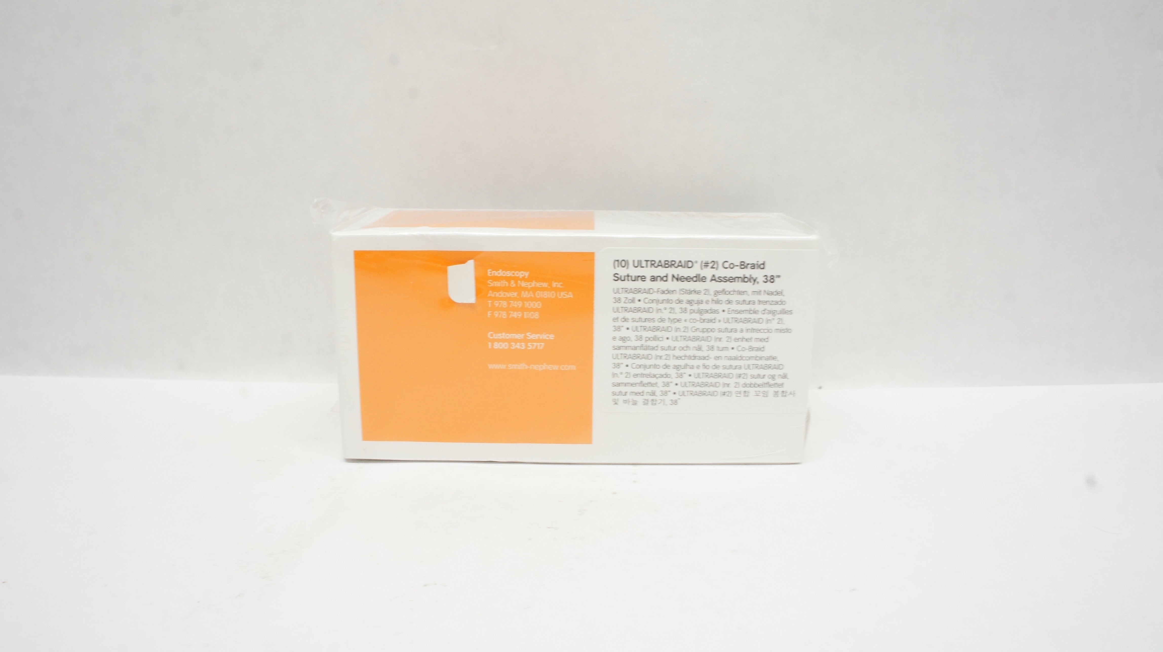 Smith&Nephew 7210915 (10) ULTRABRAID (#2) Co-Braid Stre&Ndle Assembly 38inch (x)