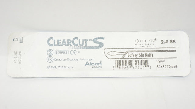 Alcon 8065772445 ClearCut S Safety Slit Knife 2.4 SB (x)