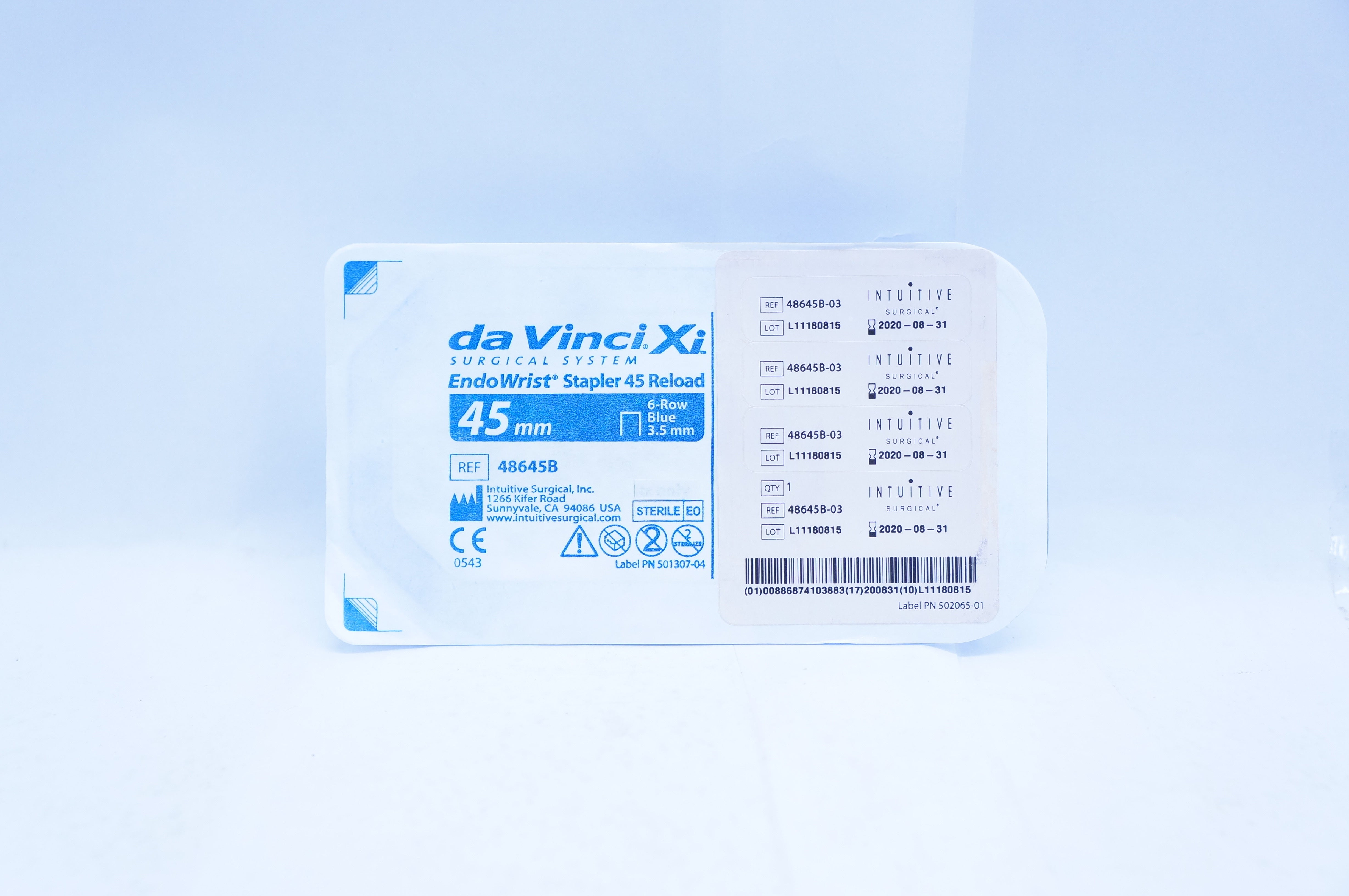 Intuitive 48645B Da Vinci Xi EndoWrist Stapler 45 Reload, 45mm 6-Row 3.5mm (x)