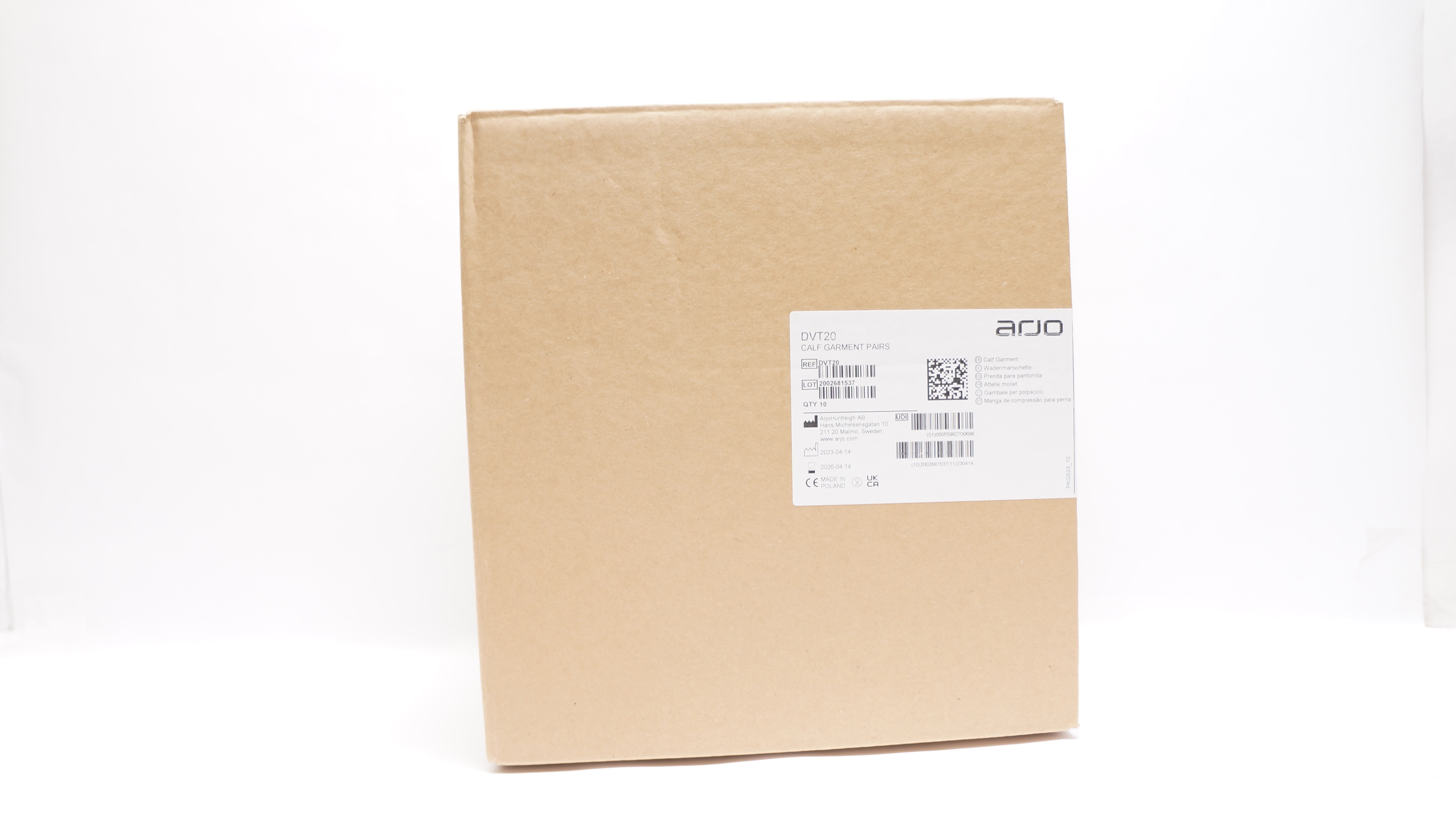 Arjo DVT20 Flowtron Large Calf Garment Pairs - Case of 10