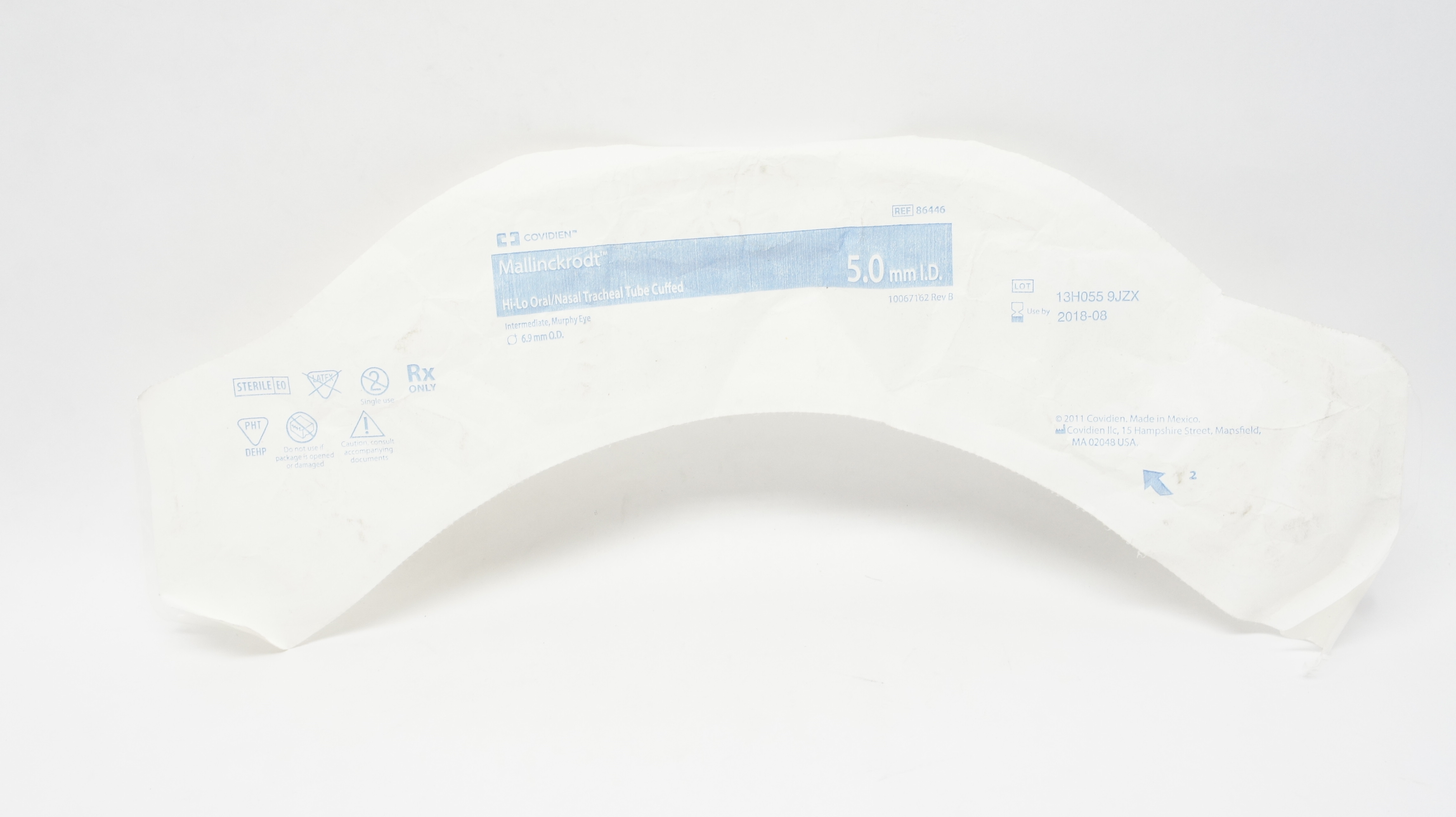 Covidien 86446 Mallinckrodt Hi-Lo Oral/Nasal Tracheal Tube Cuffed 5.0 x 6.9mm(x)