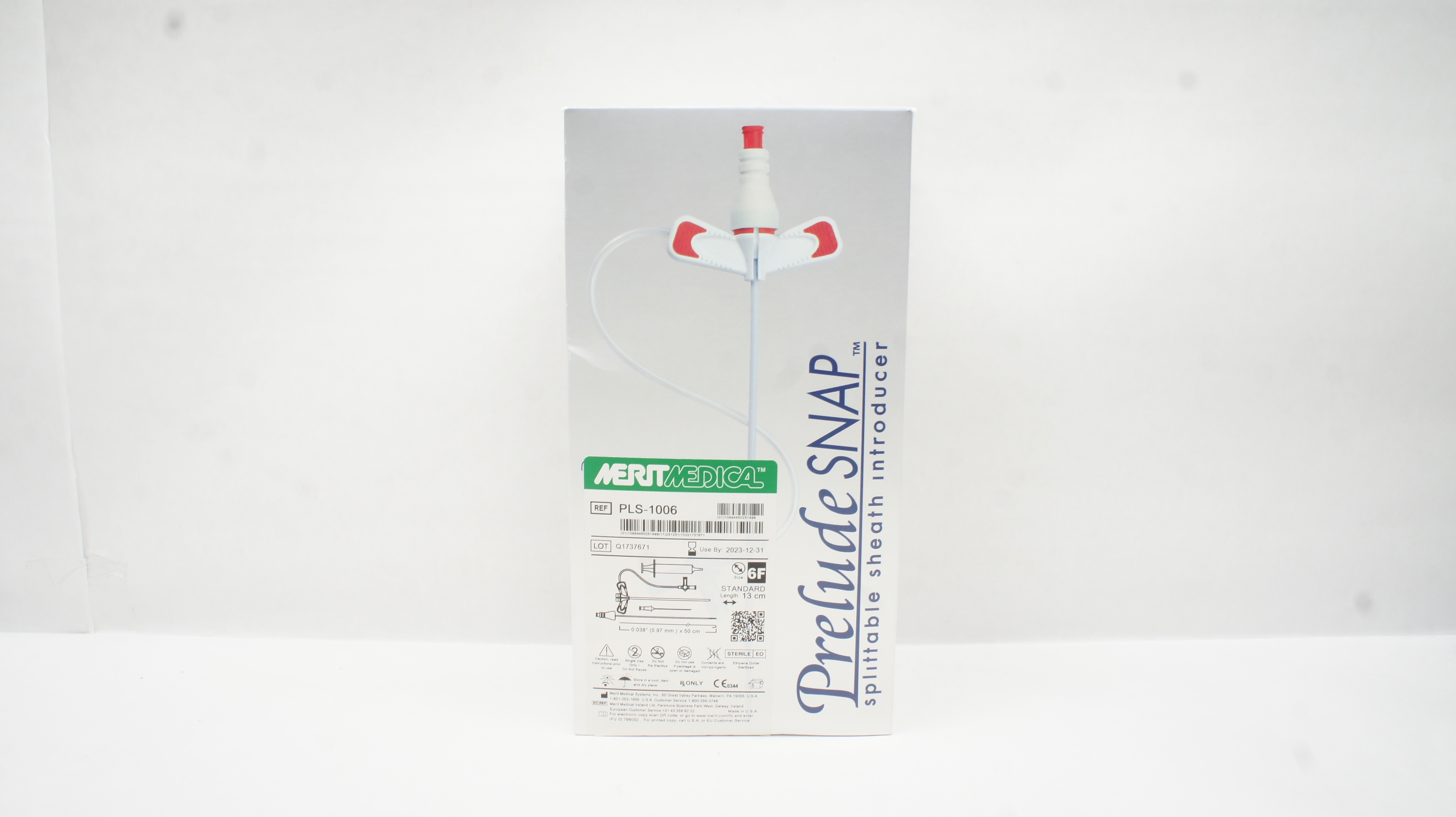 MeritMedical PLS-1006 Prelude Snap Splittable Sheath Introducer 6F -Box of 5 (x)