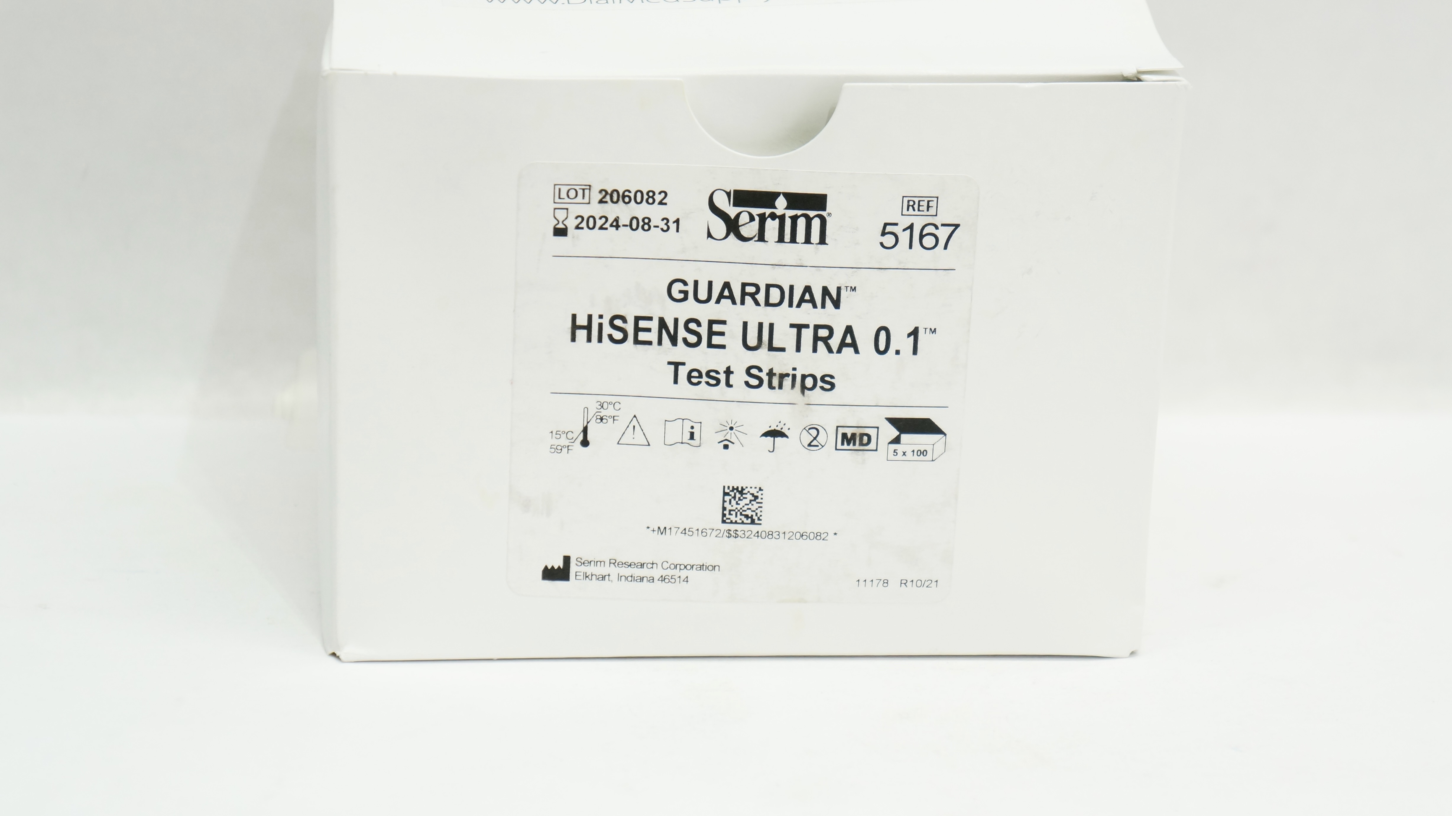 Dial Medical 5167 Serim Guardian HiSense Ultra 0.1 Test Strips - Box of 500