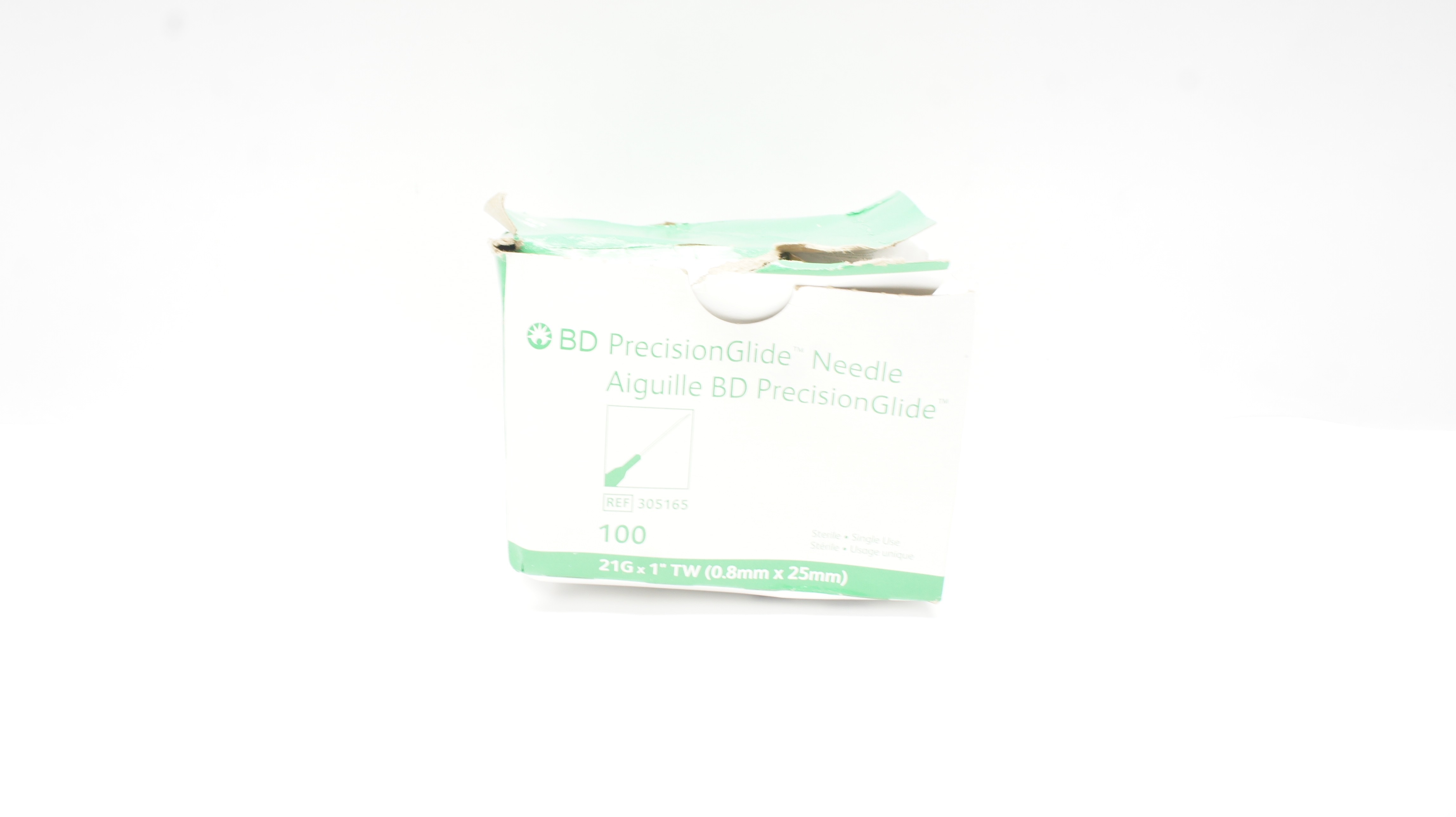 BD 305165 PrecisionGlide Ndle 21 G x 1inch - Box of 95
