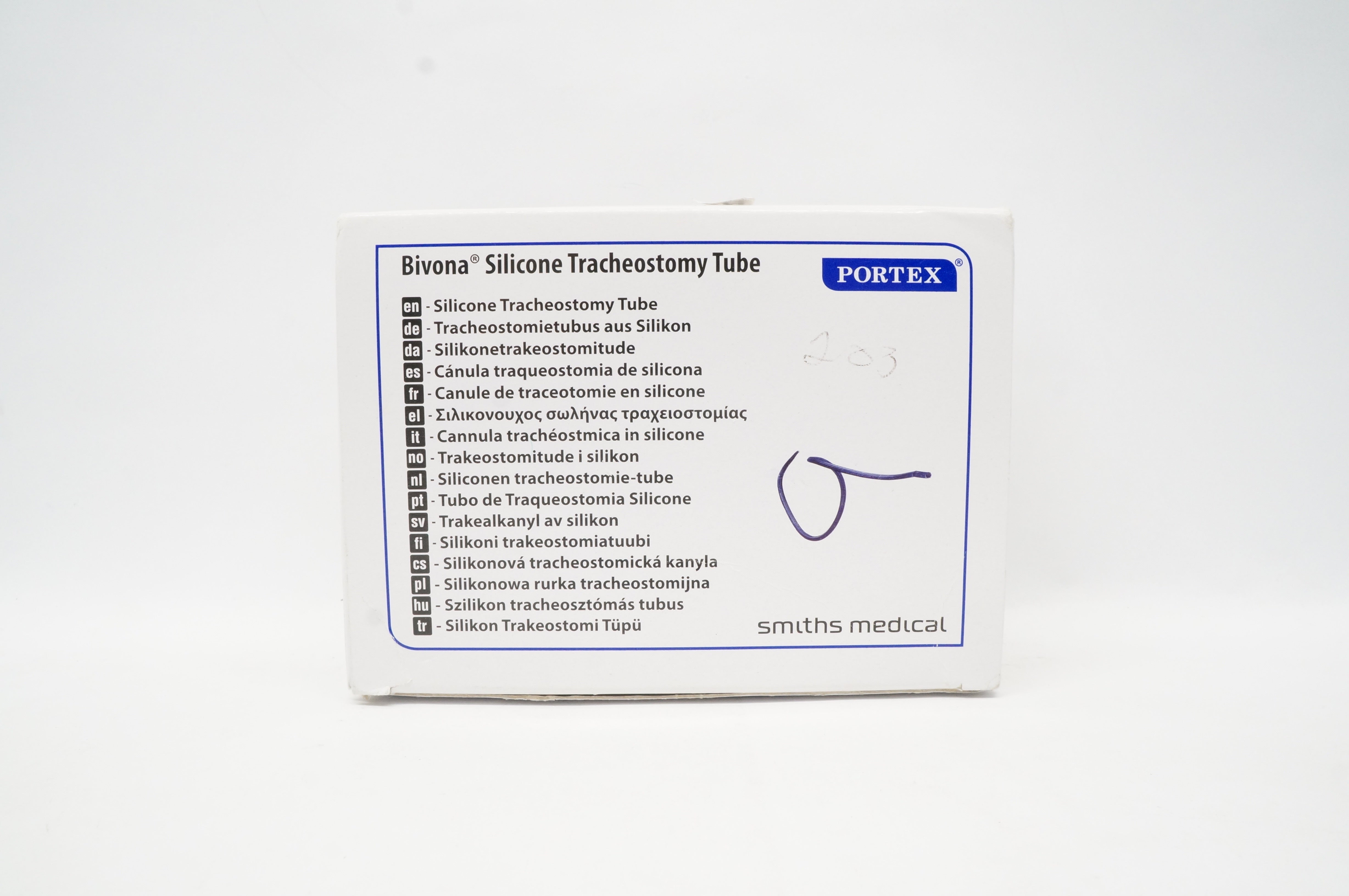 Portex 750190 Bivona Silicone Tracheostomy Tube Mid Range Aire - Cuf 28.0 mm (x)