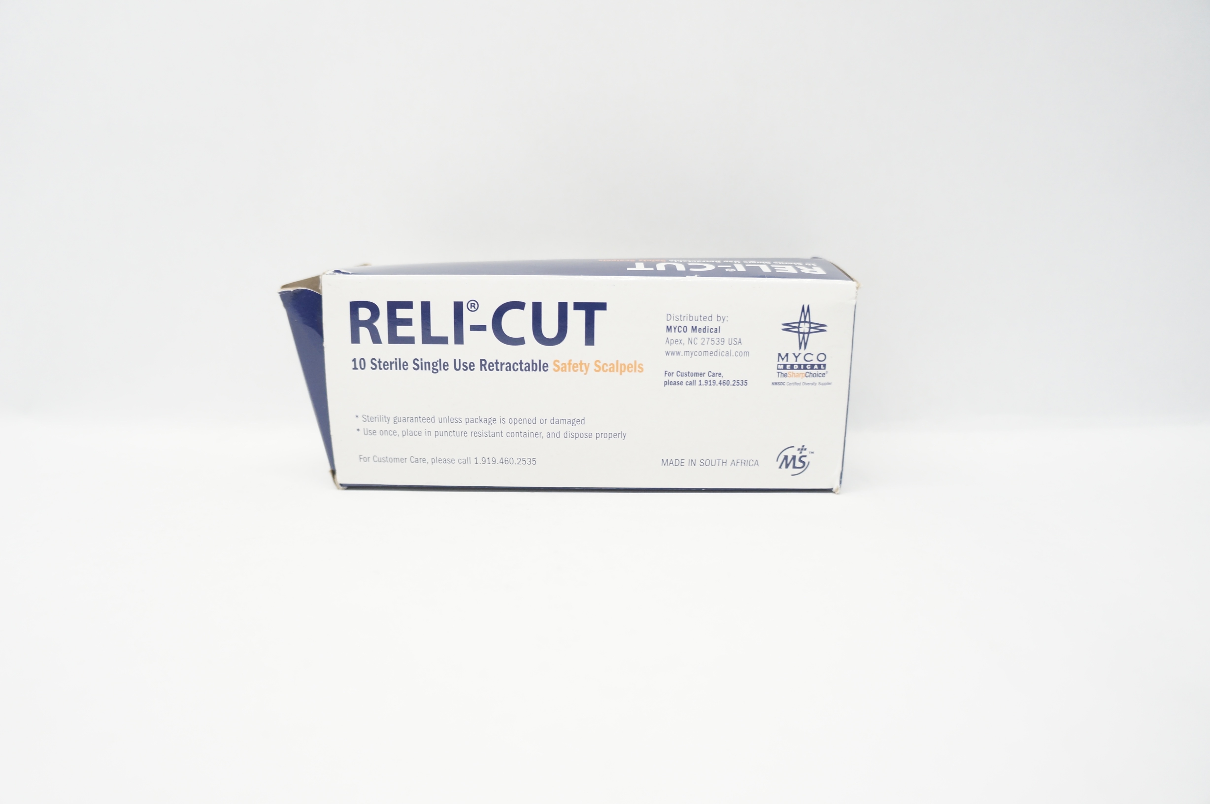 MYCO Medical 6008TR-11 Reli-Cut Retractable Safety Scalpels #11 - Box of 10