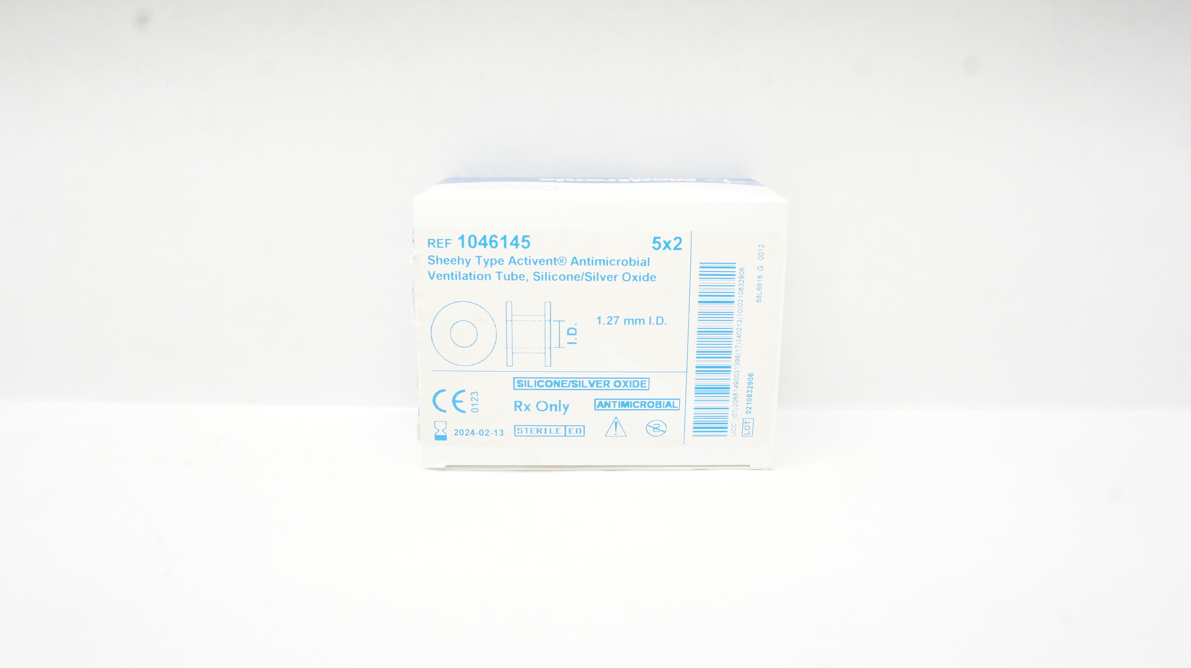 Medtronic 1046145 Sheehy Type Activent Antimicrob. Ventilation Tube-Box of 10(x)