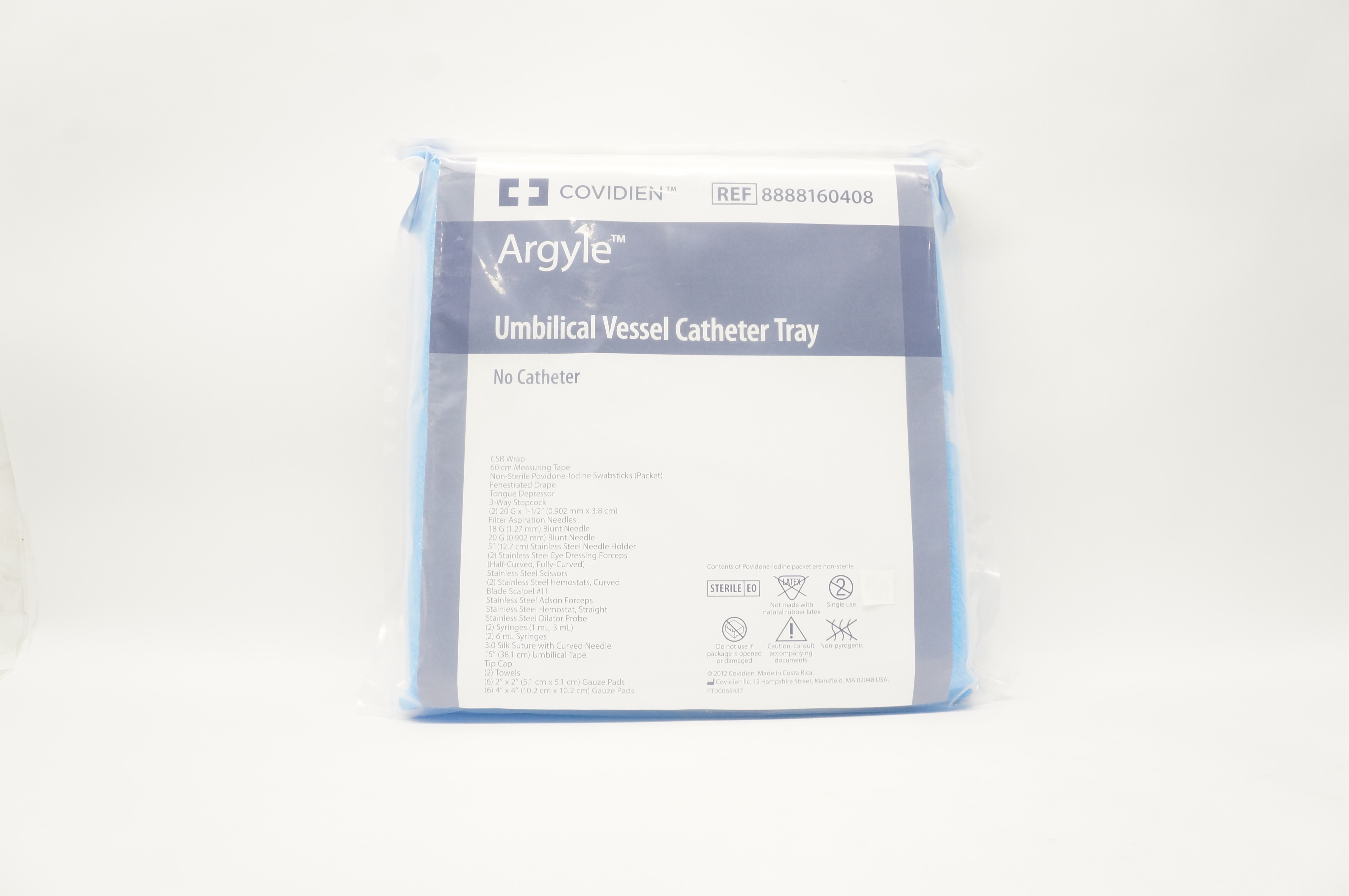 Covidien 8888160408 Argyle Umbilical Vessel Cath. Tray (x)