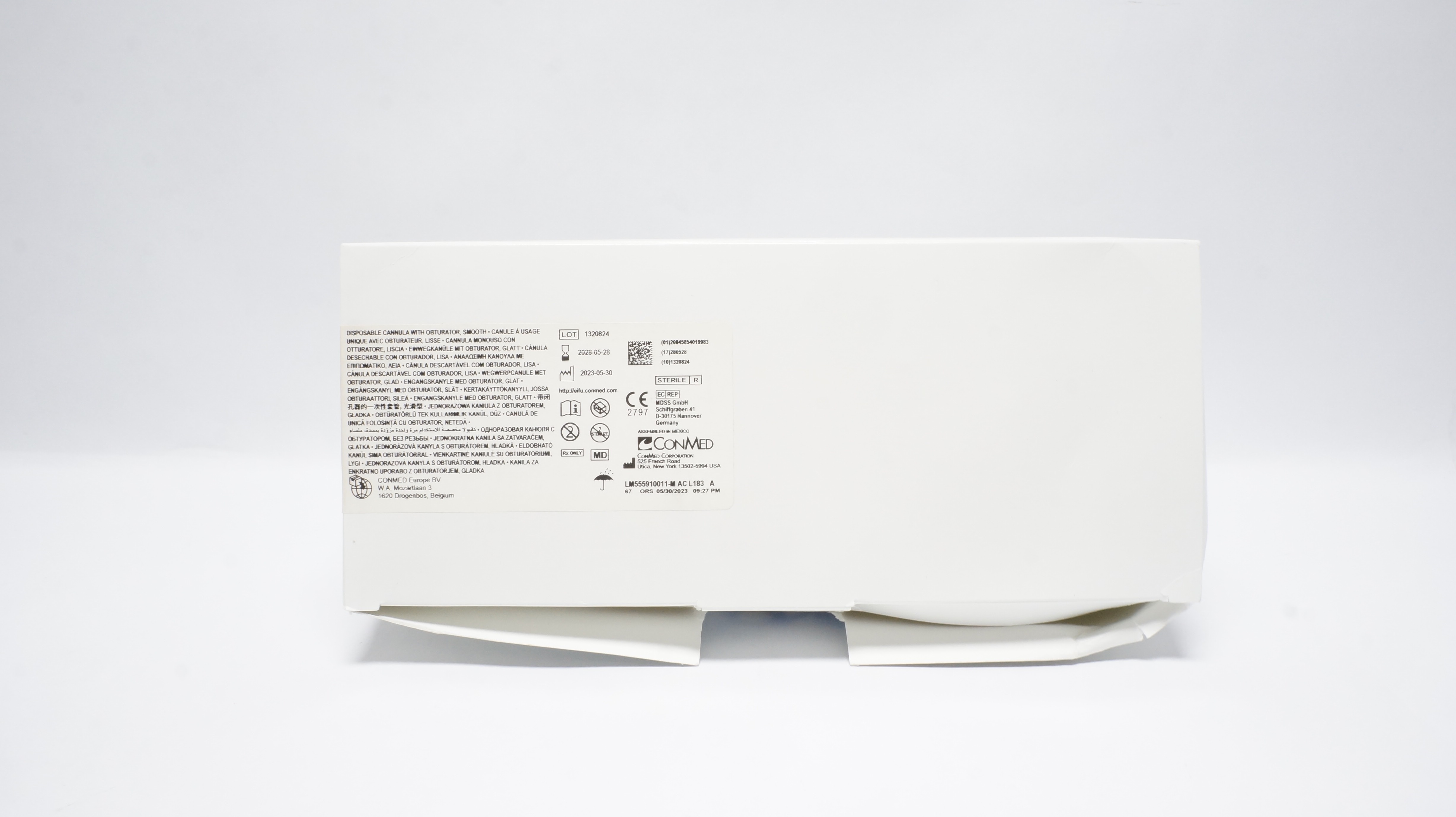 ConMed C7334 Disposable Cannula W/Obturator,Smooth 6.0mm x 75mm - Box of 6 (x)