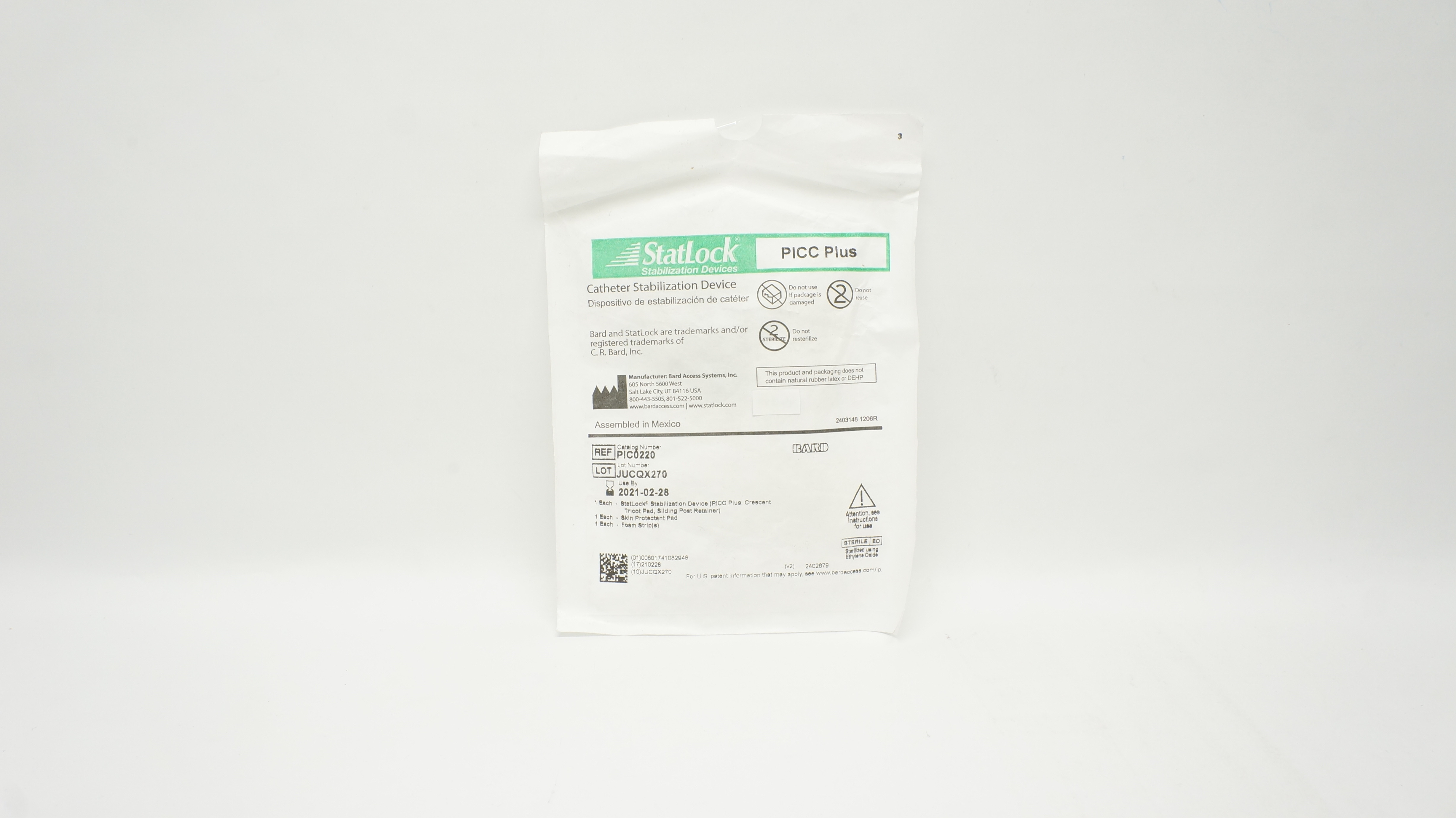 Bard PIC0220 StatLock Cath. Stabilization Device PICC Plus (x)