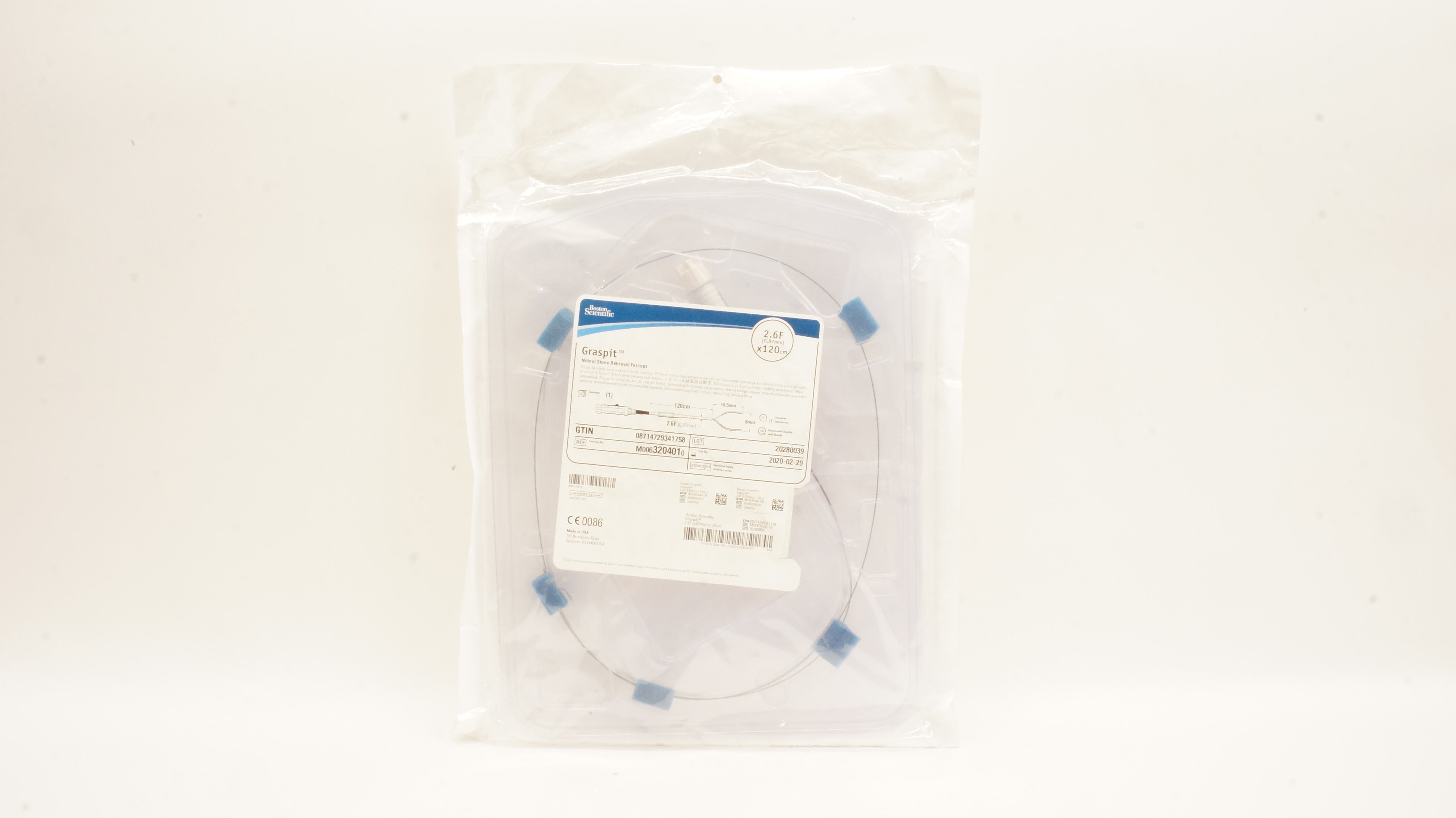 Boston Scientific 320401 Nitinol Stone Retrieval Forceps 2.6F. x 120cm (x)