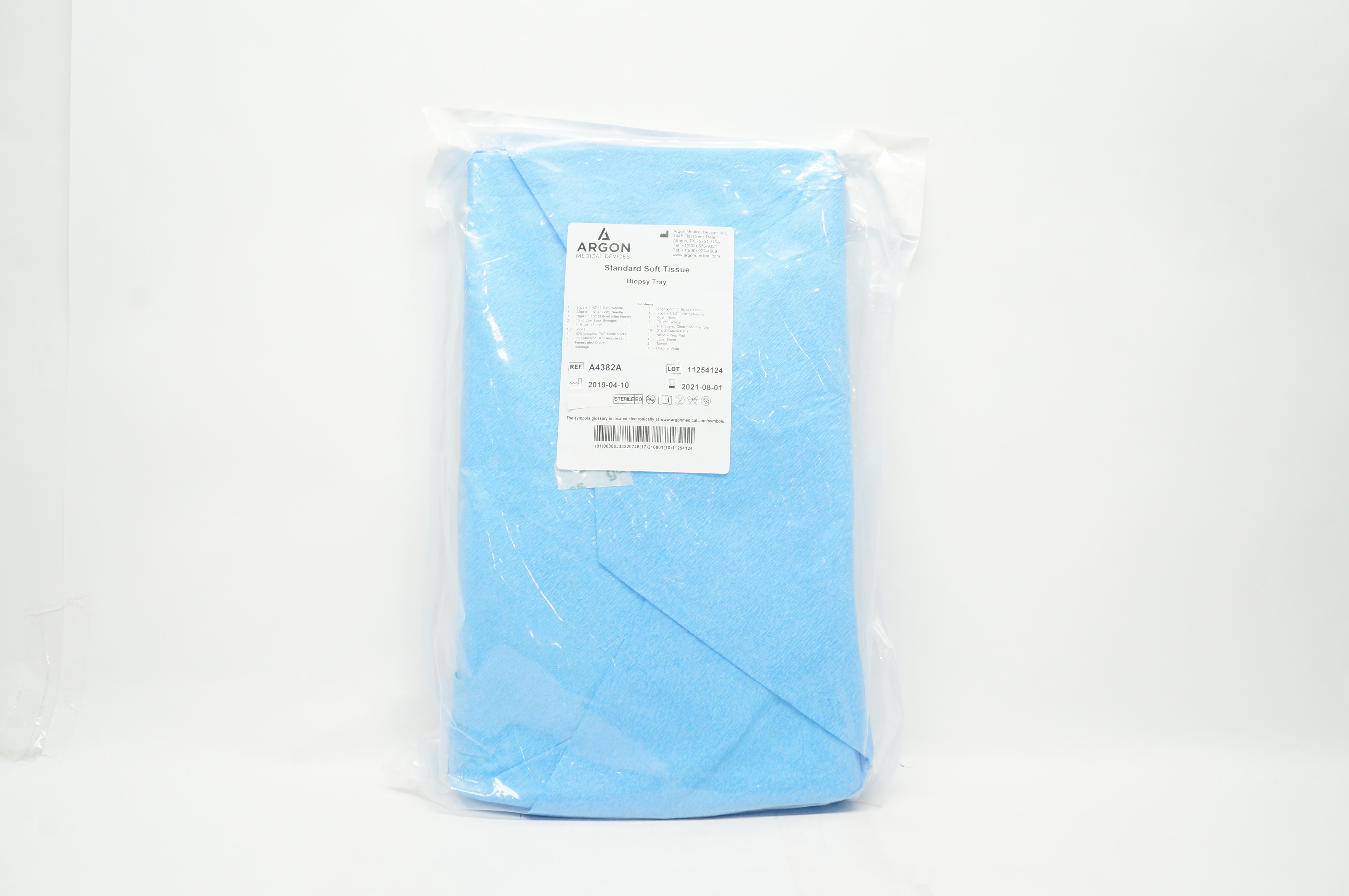Argon A4382A Standard Soft Tissue Biopsy Tray (x)
