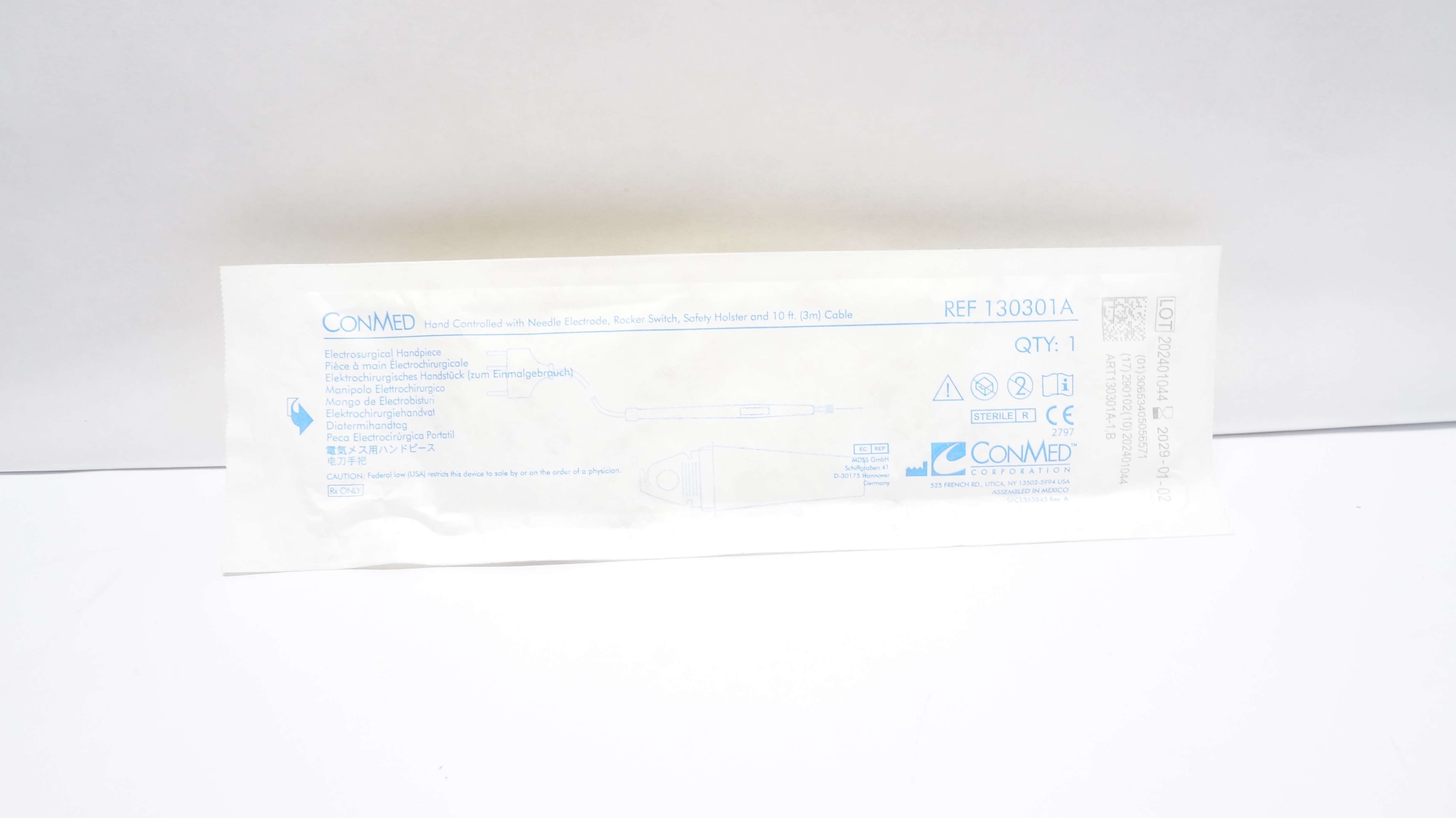 ConMed 130301A Electrosurgical Handpiece
