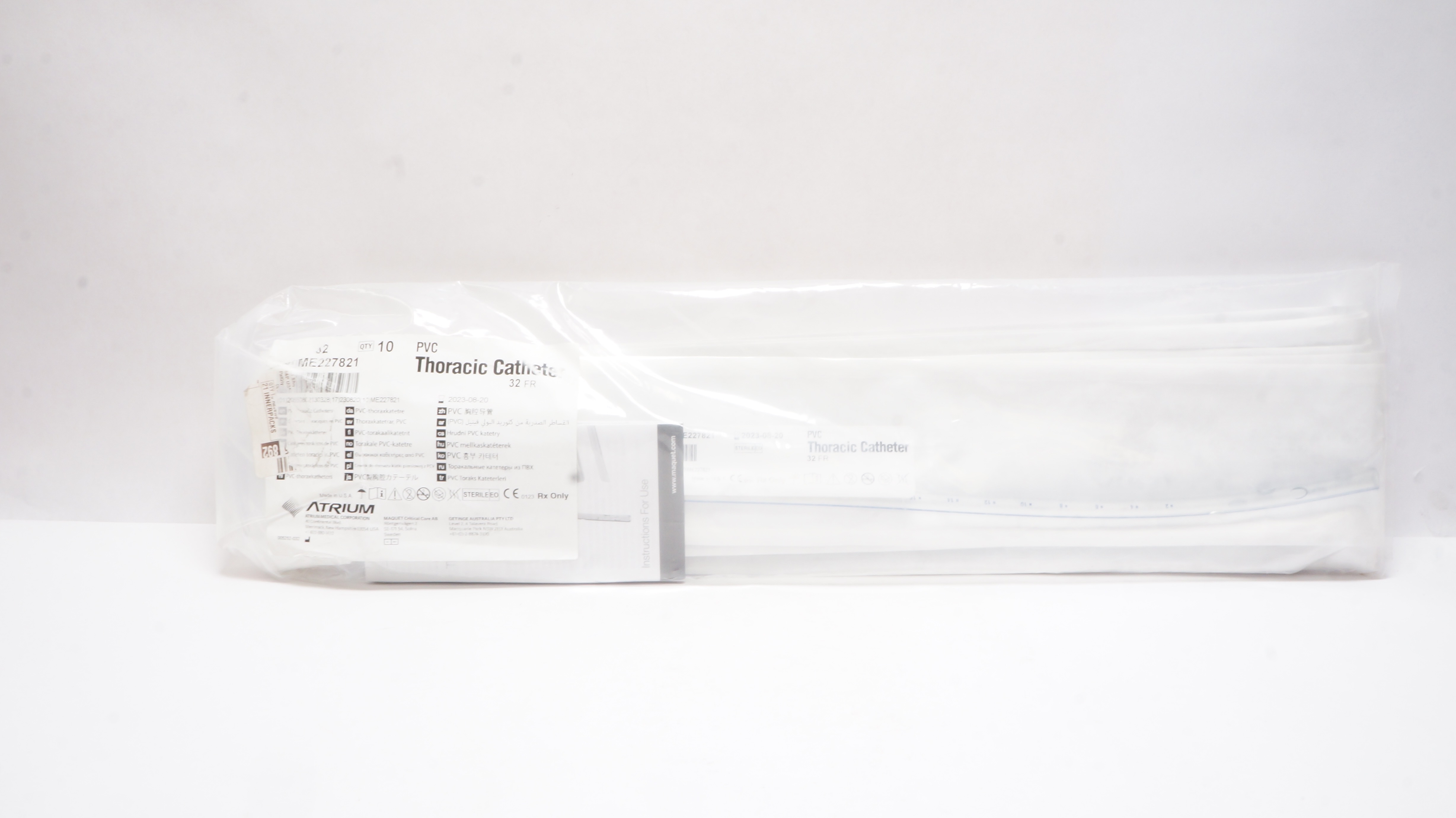 Atrium 8032 PVC Thoracic Cath. 32 Fr - Pack of 10