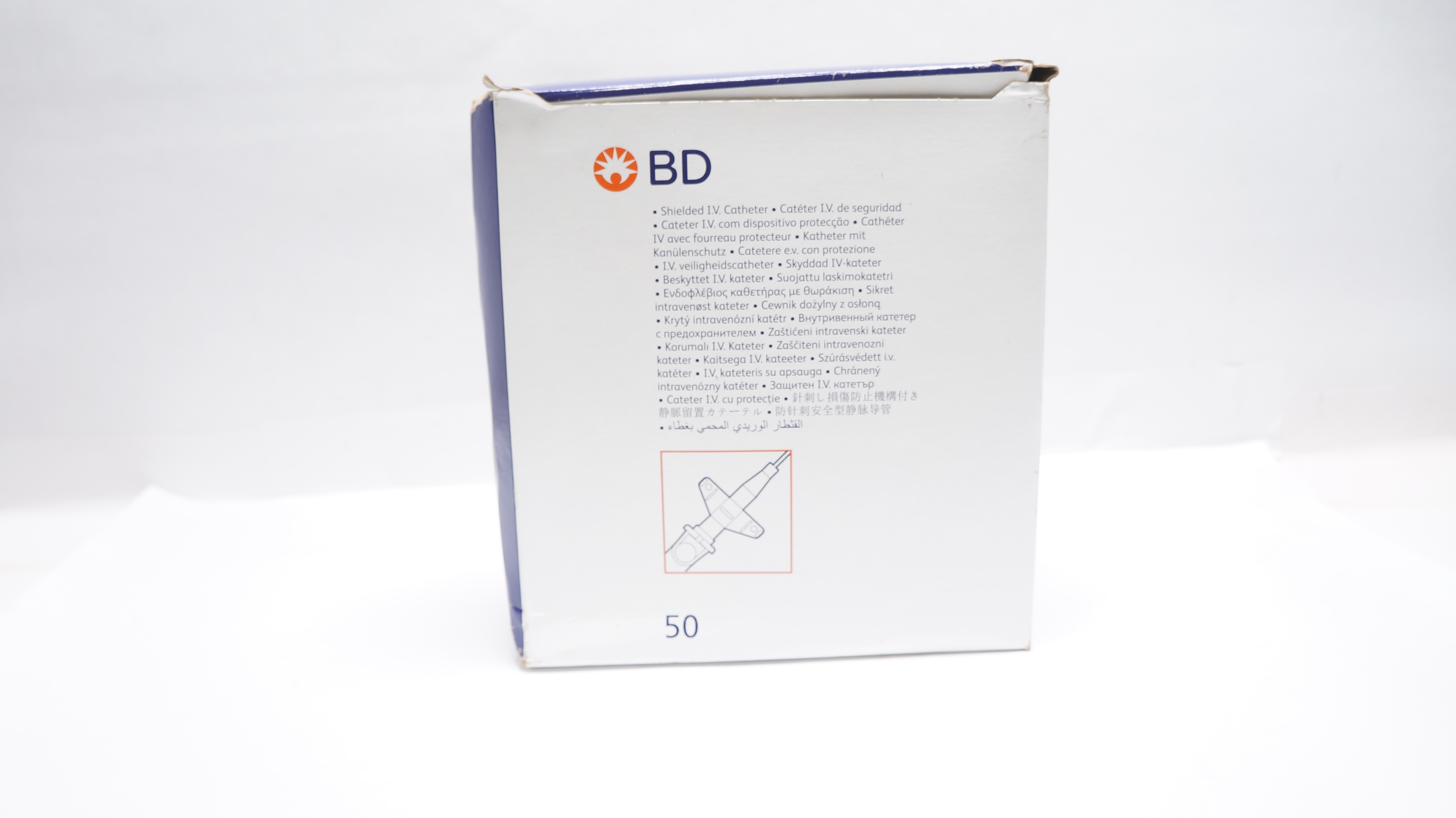 BD 382654 Insyte Shielded Winged I.V. Cath. 16GA x1.16in 193ml/min- Box of 30(x)