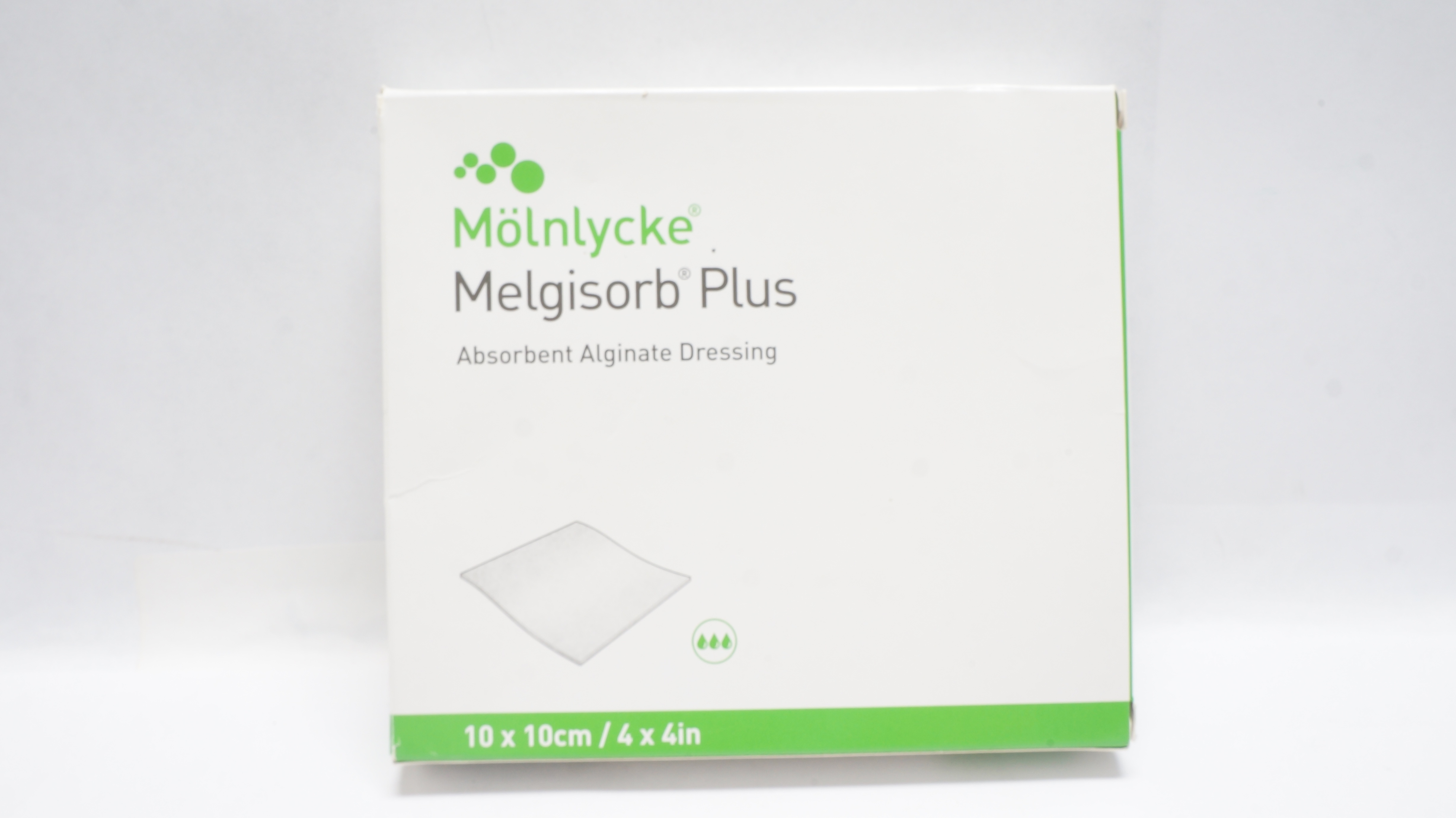 Molnlycke 252200 Melgisorb Plus Absorbent Alginate Dressing 4 x 4in(x)-Box of 10