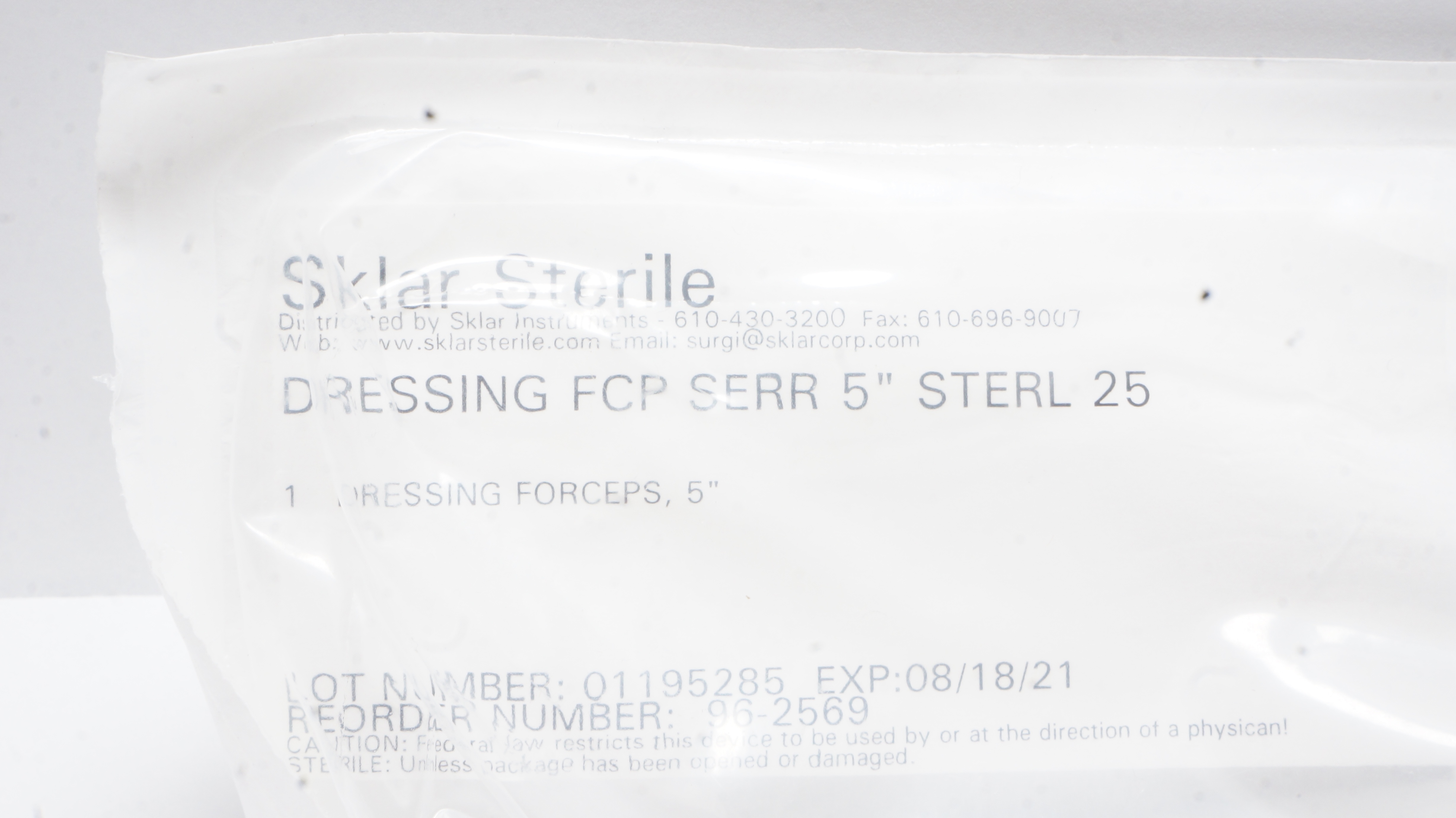 Sklar 96-2569 Dressing Forceps Serr 5 inch (x)