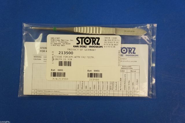 Karl Storz 213500 Tissue Forceps With 1x2 Teeth, Length 11.5cm