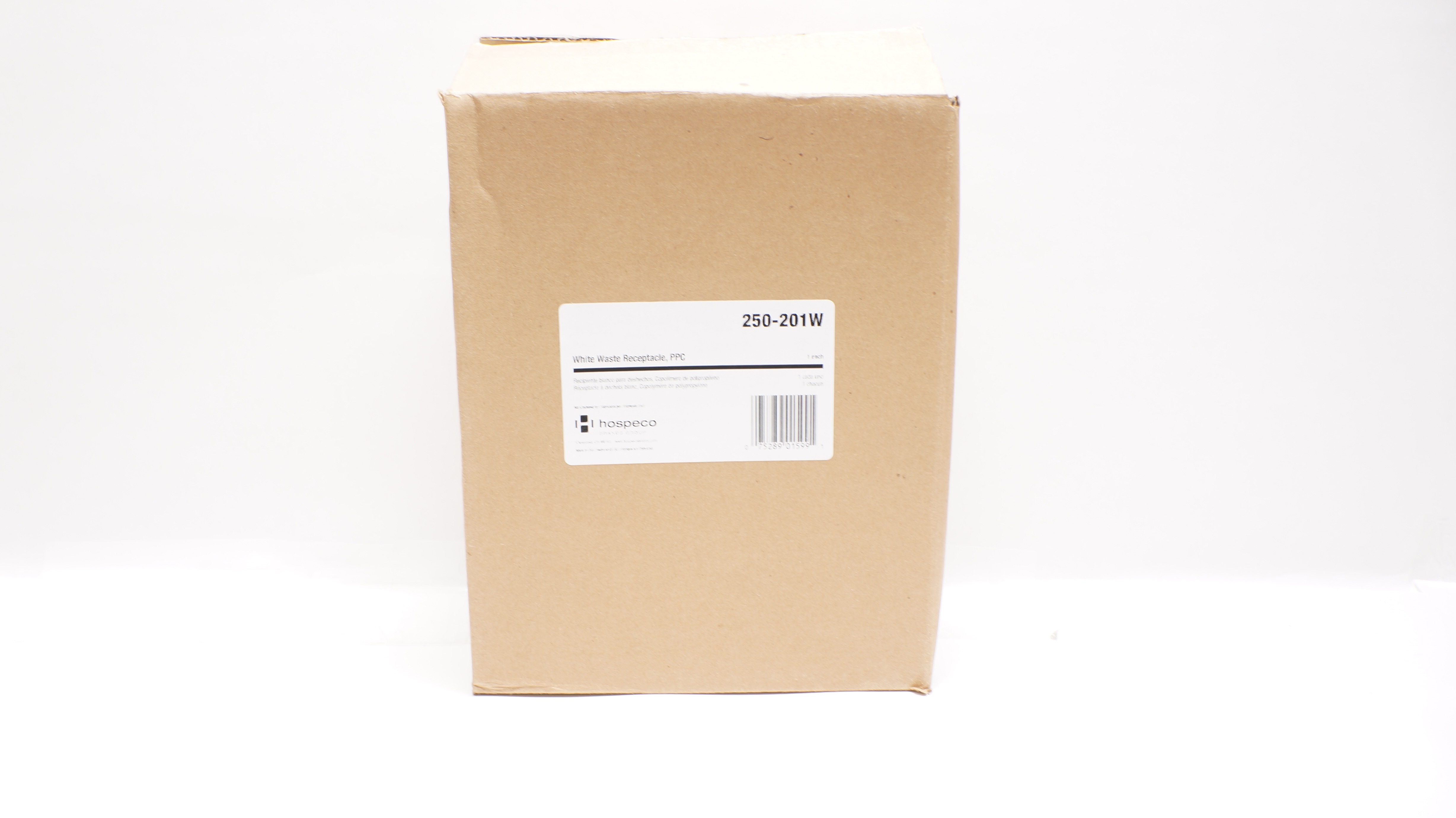 Hospesco 250-201W White Waste Receptacle, PPC