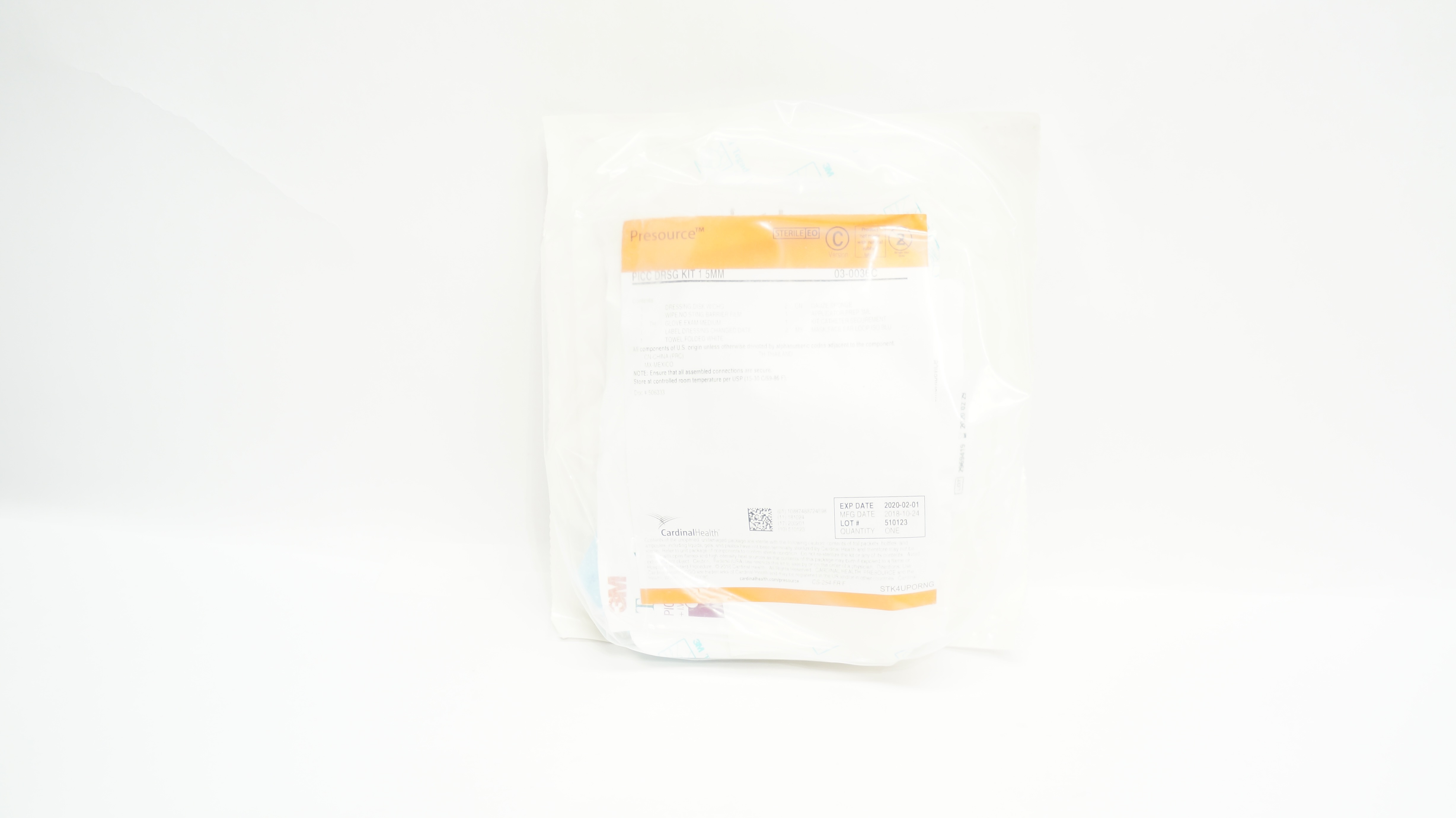 Cardinal Health 03-0036C Presource Picc DRSG Kit 1.5mm (x)