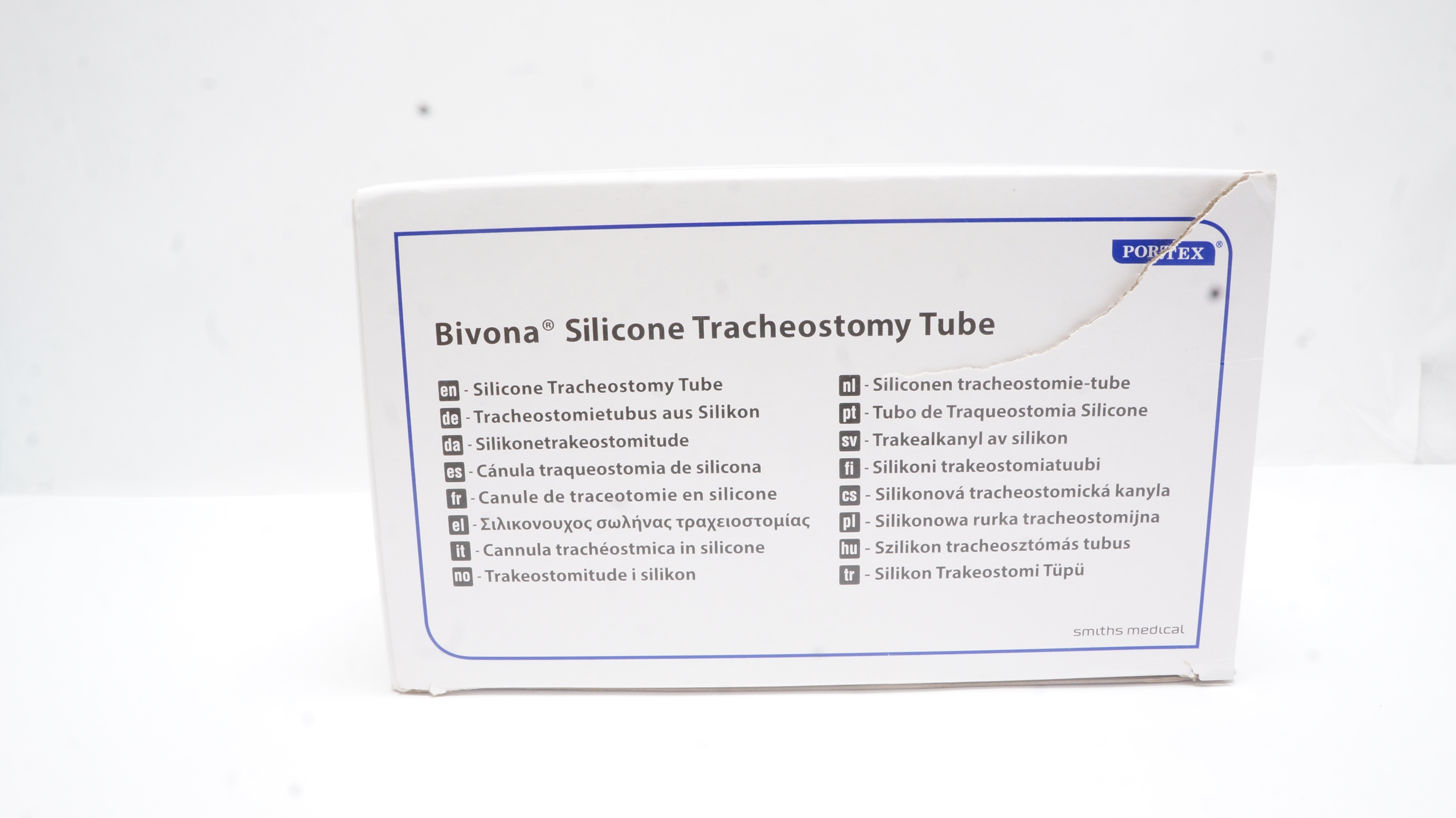 Smiths Medical 75HA80 Bivona Silicone Tracheostomy Tube Adult I.D 8.0mm