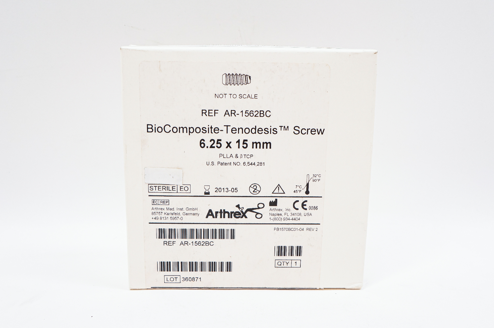 Arthrex AR-1562BC BioComposite-Tenodesis Screw 6.25 x 15mm (x)