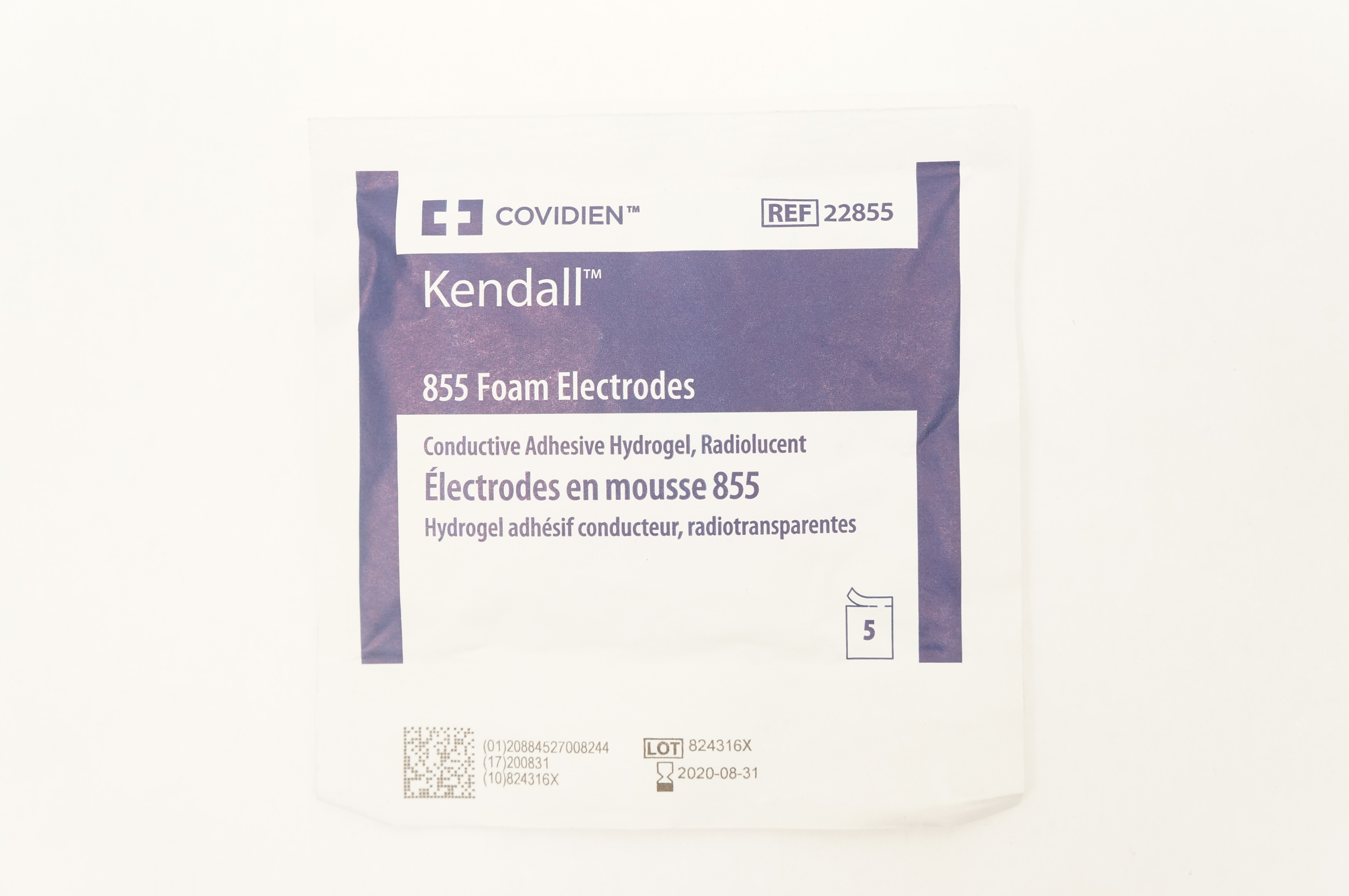 Covidien 22855 Kendall 855 Foam Electrodes (x) - Pack of 5