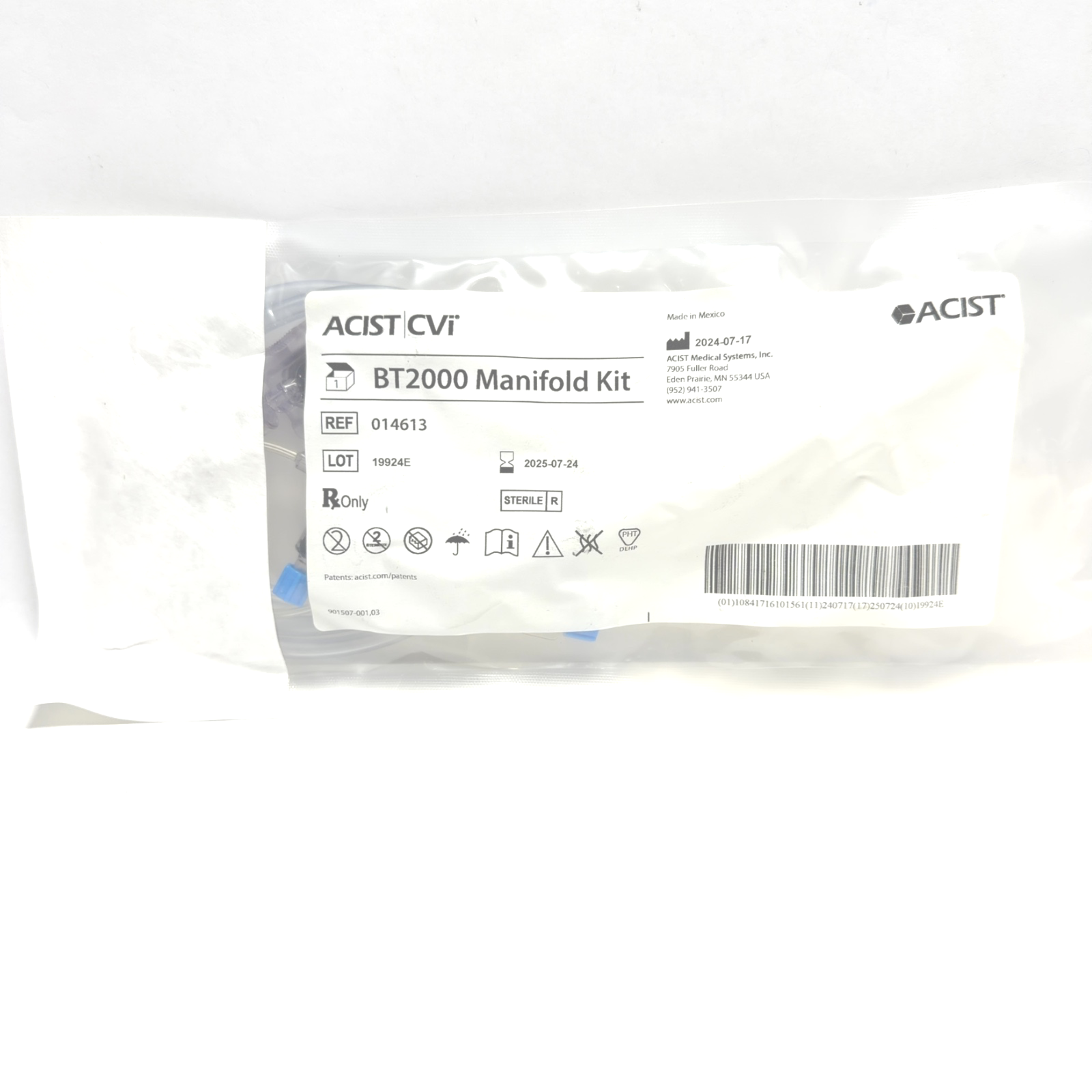 ACIST BT2000 Manifold Kit 014613 Sterile Single Use Box of 5