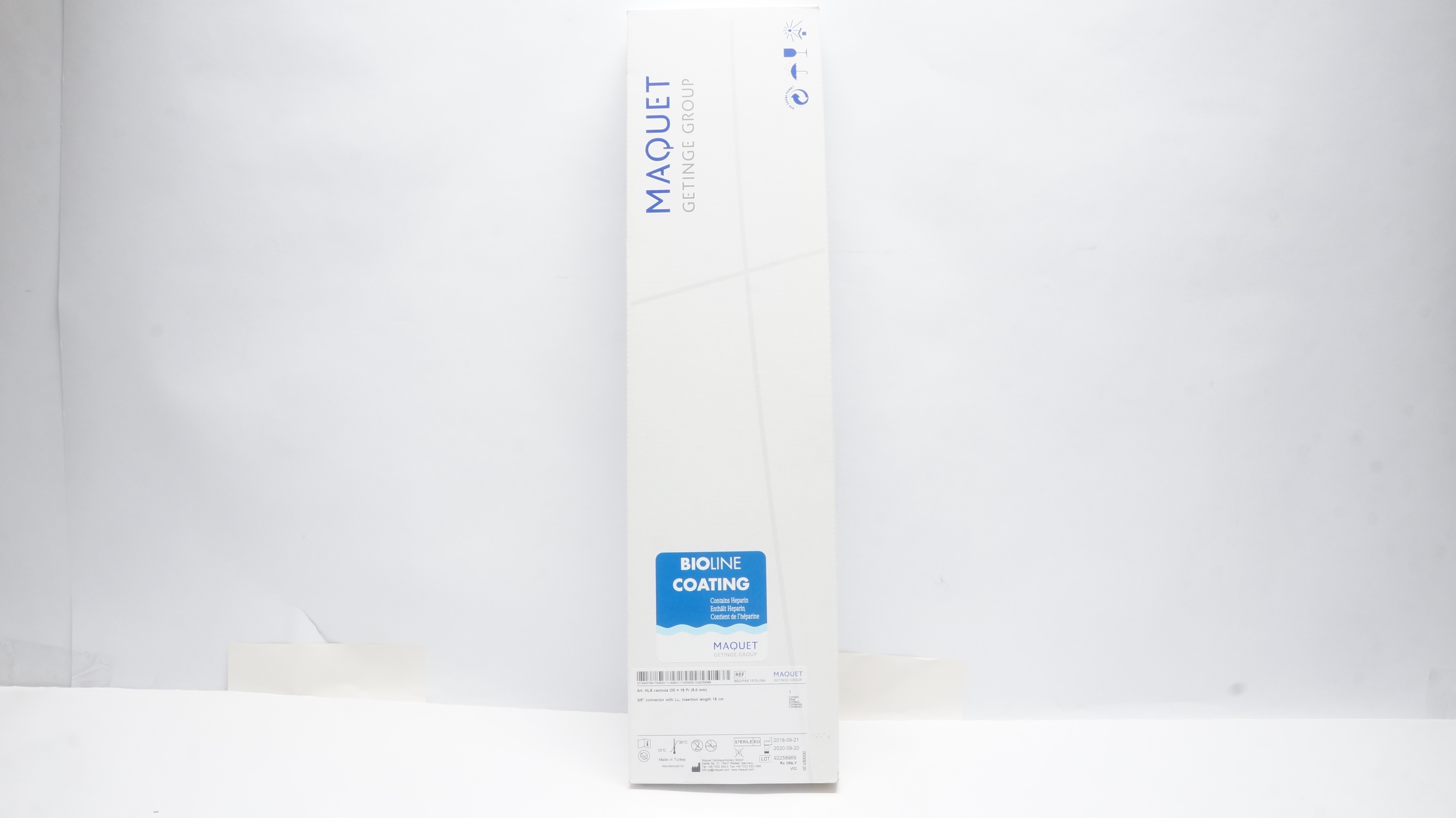 Maquet BEQ-PAS 1515-USA Art HLS Cannula 15Fr, Connector 3/8inch x 15cm (x)