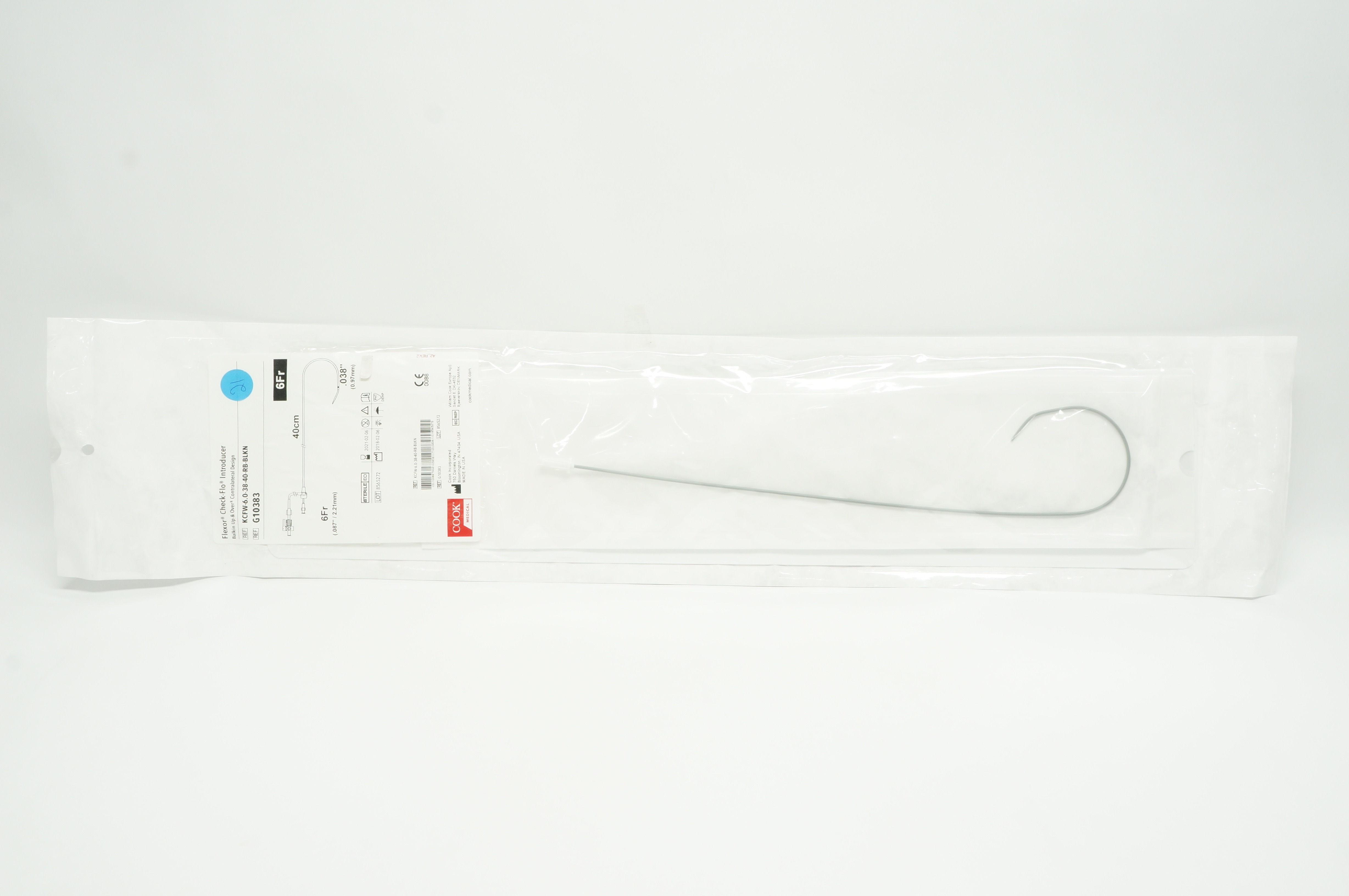 Cook Medical G10383 Flexor Check-Flo Introducer 6.0Fr x .038 inch x 40 cm (x)