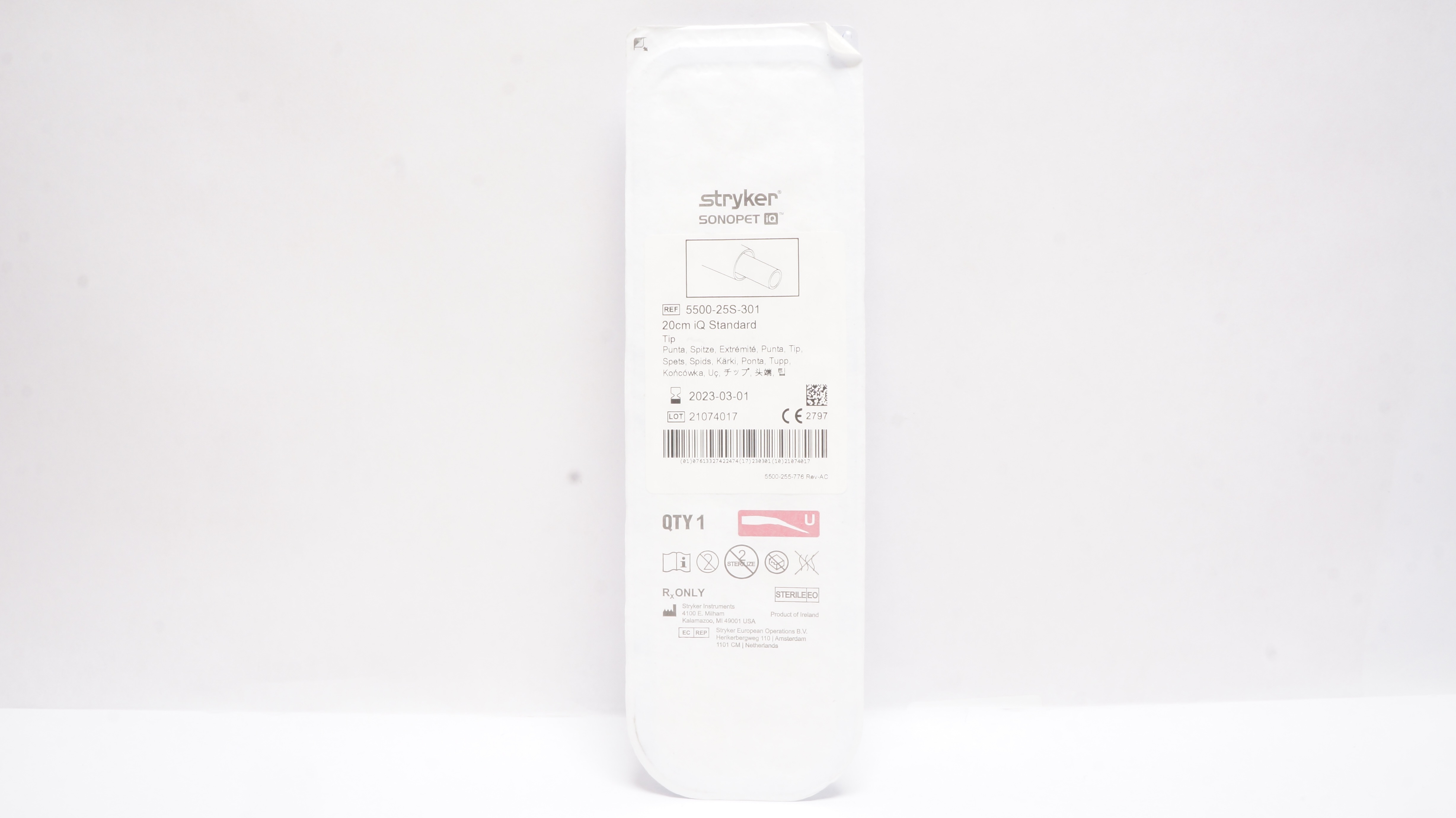 Stryker 5500-25S-301 Sonopet 20cm iQ Standard Tip (x)