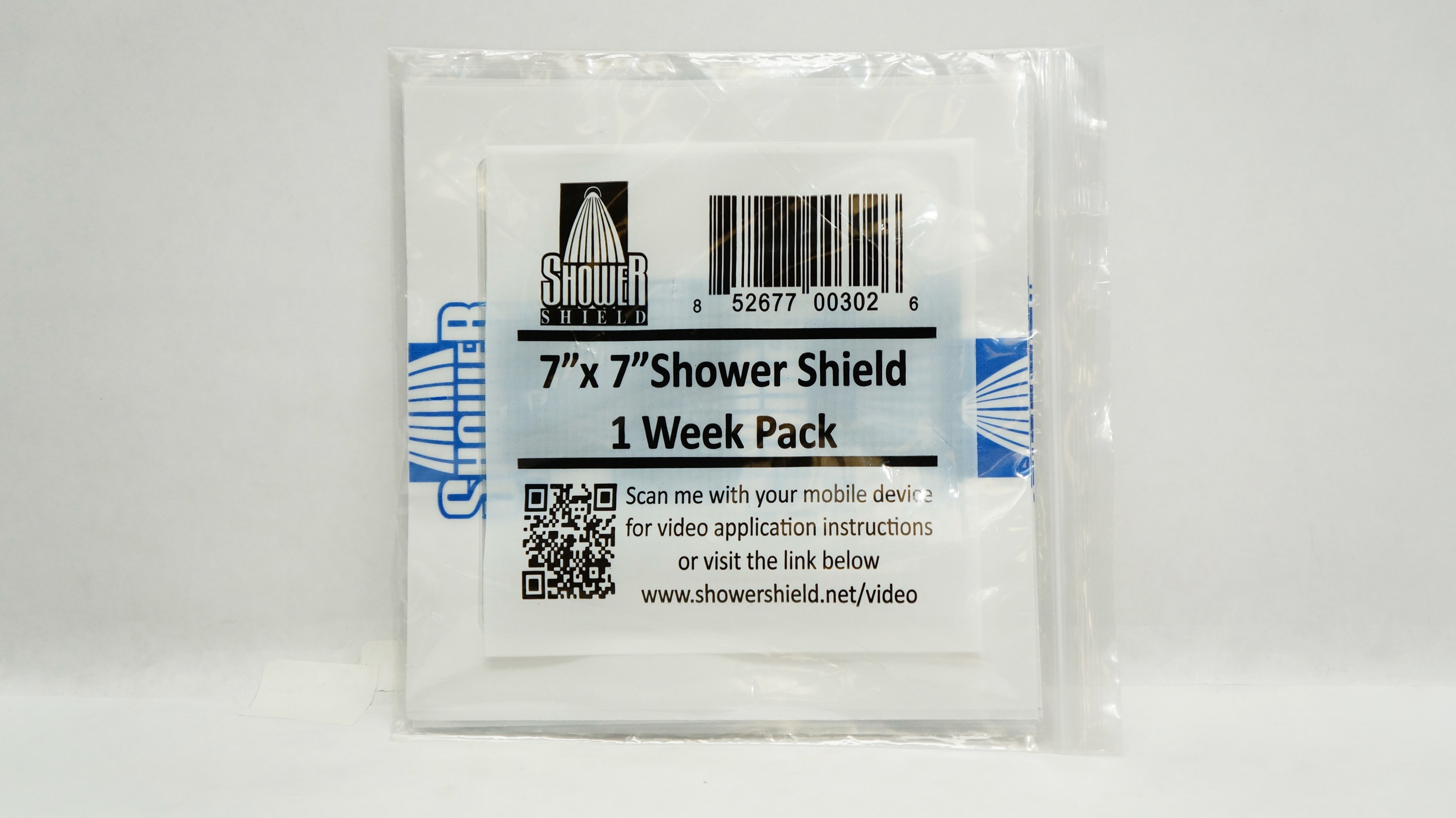Shower Shield 7 inch x 7 inch, 1 Week Pack
