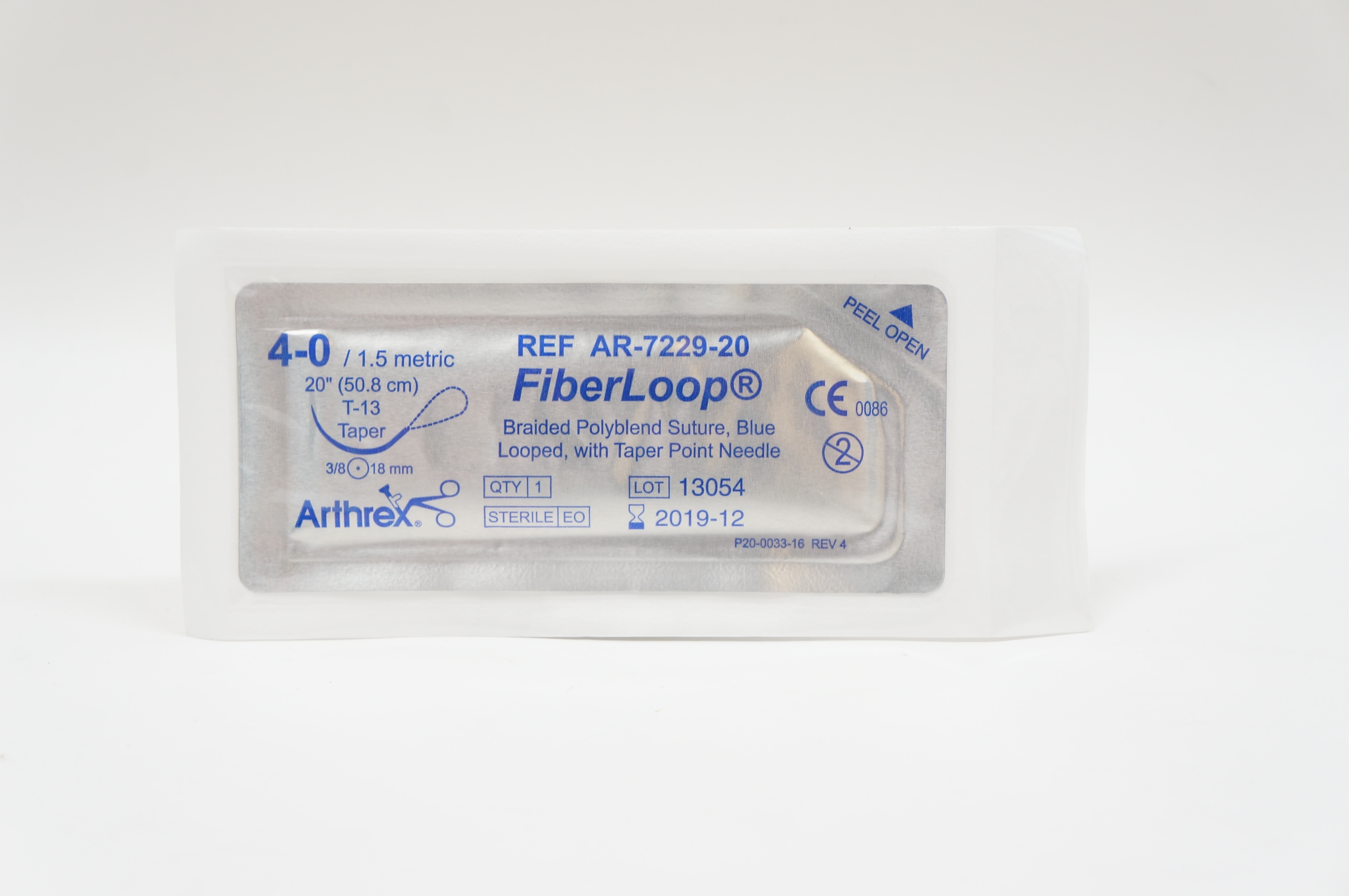 Arthrex AR-7229-20 4-0 FiberLoop, T-13 Taper, 3/8c 18mm, 20inch (x)