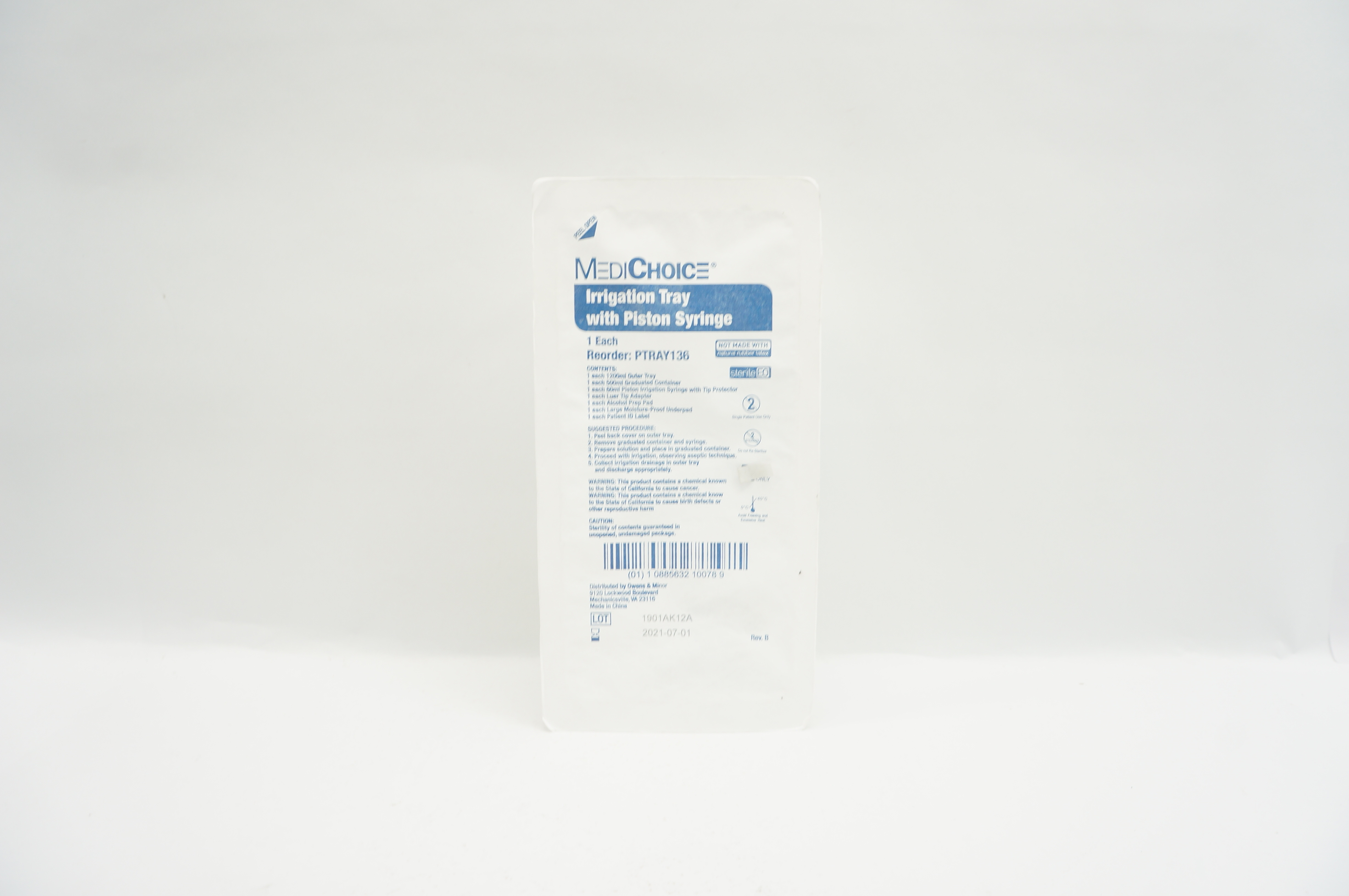 MediChoice PTRAY136 Irrigation Tray with Piston Syringe (x)