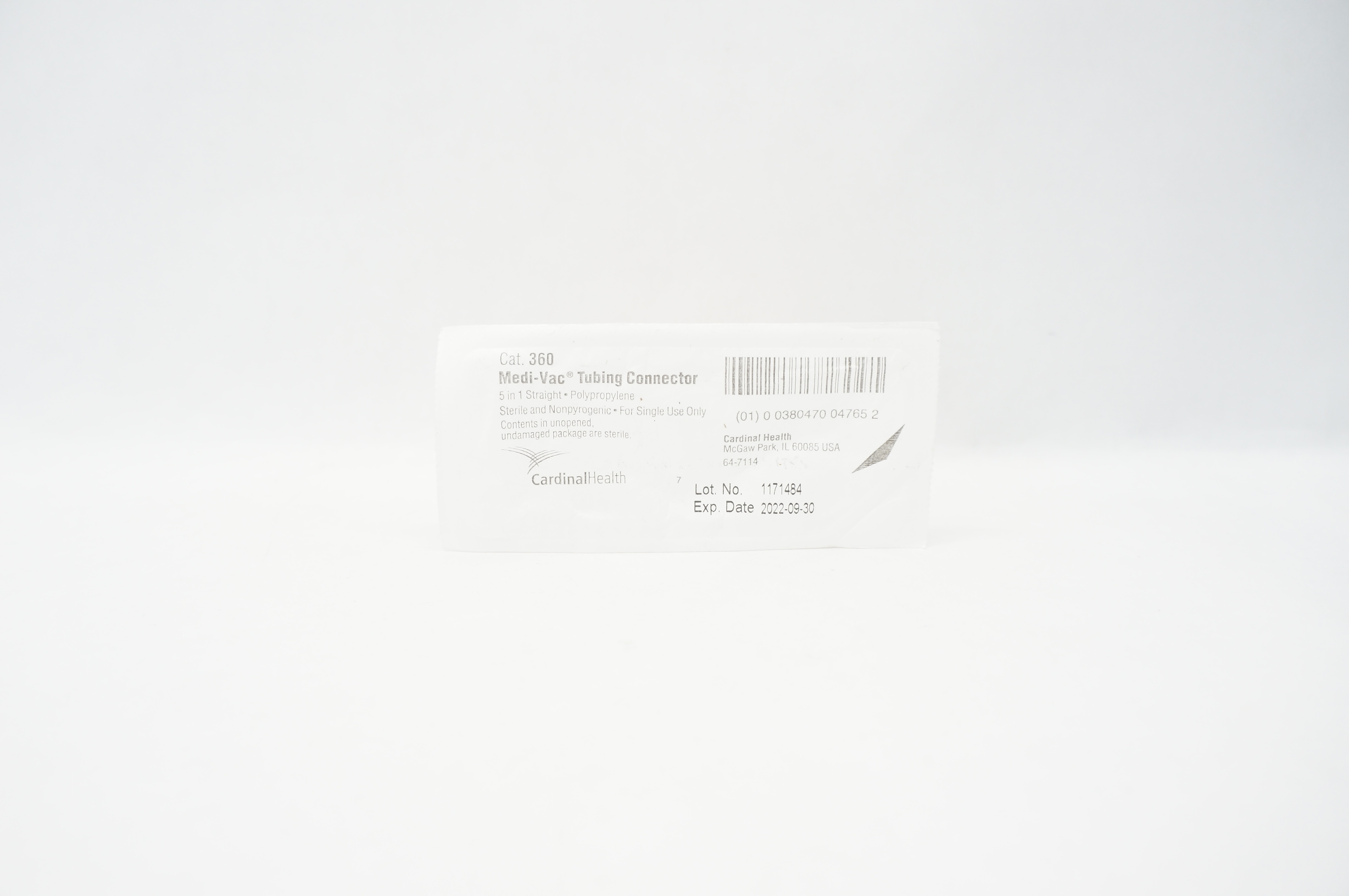 Cardinal Health 360 Medi-Vac Tubing Connector 5-in-1 Straight (x)