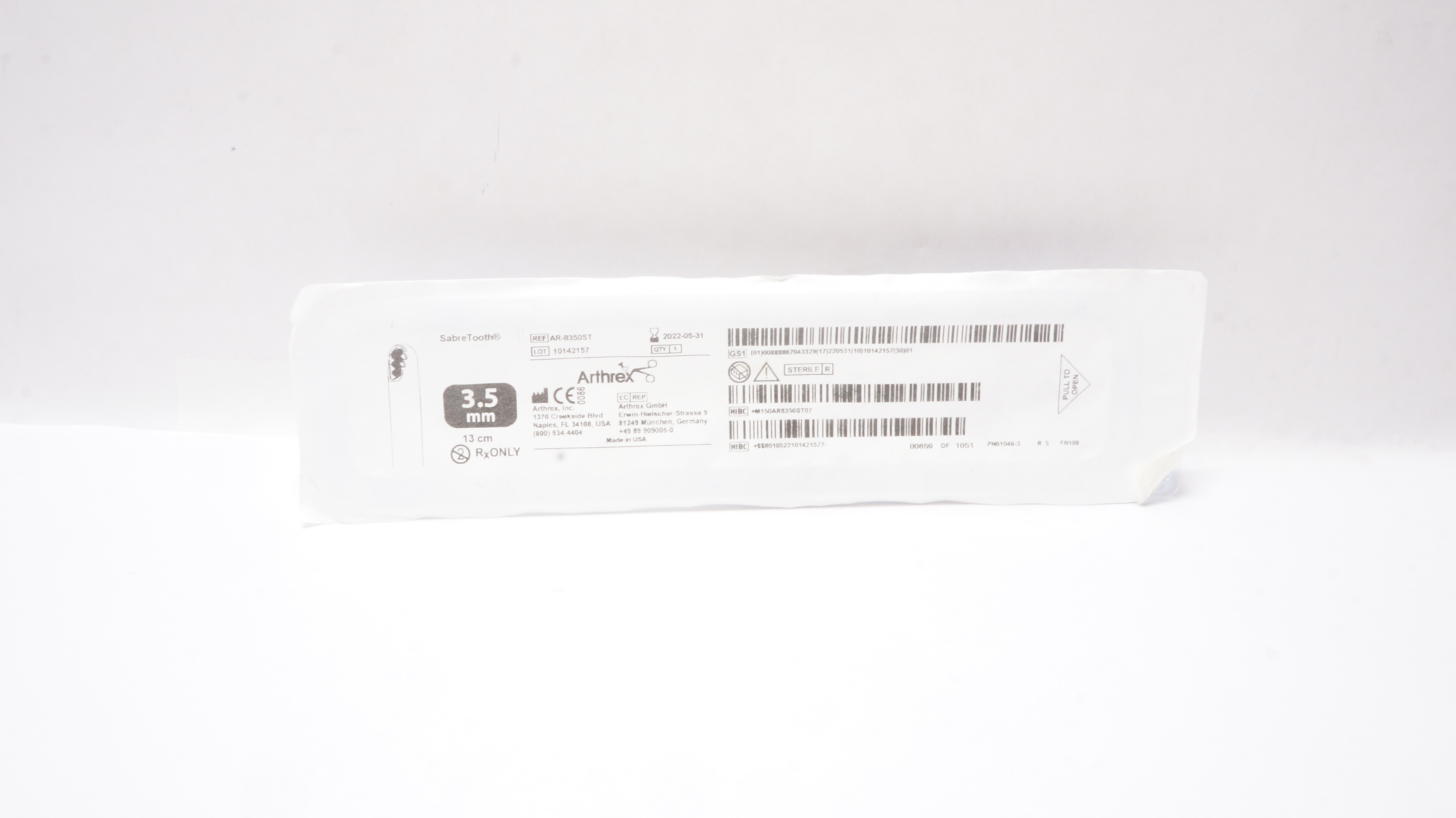 Arthrex AR-8350ST SabreTooth 3.5mm x 13cm (x)