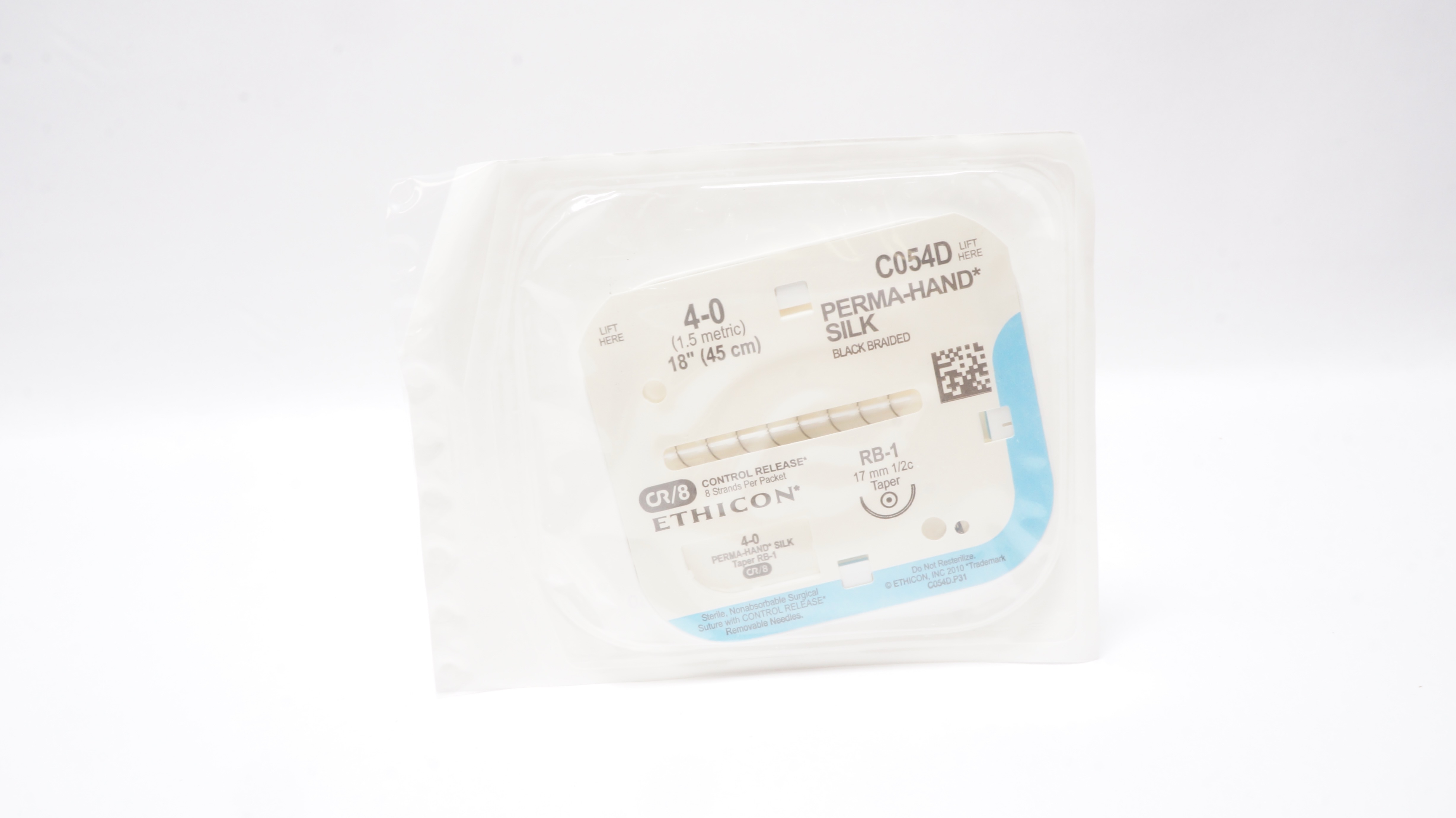 Ethicon C054D 4-0 PERMA-HAND SILK Surgical Stre RB-1 17mm 1/2c Taper, 18inch