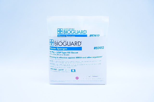 Derma Sciences 97412 BioGuard Gauze Sponges 12Ply, 4inch x 4inch  - Box of 25