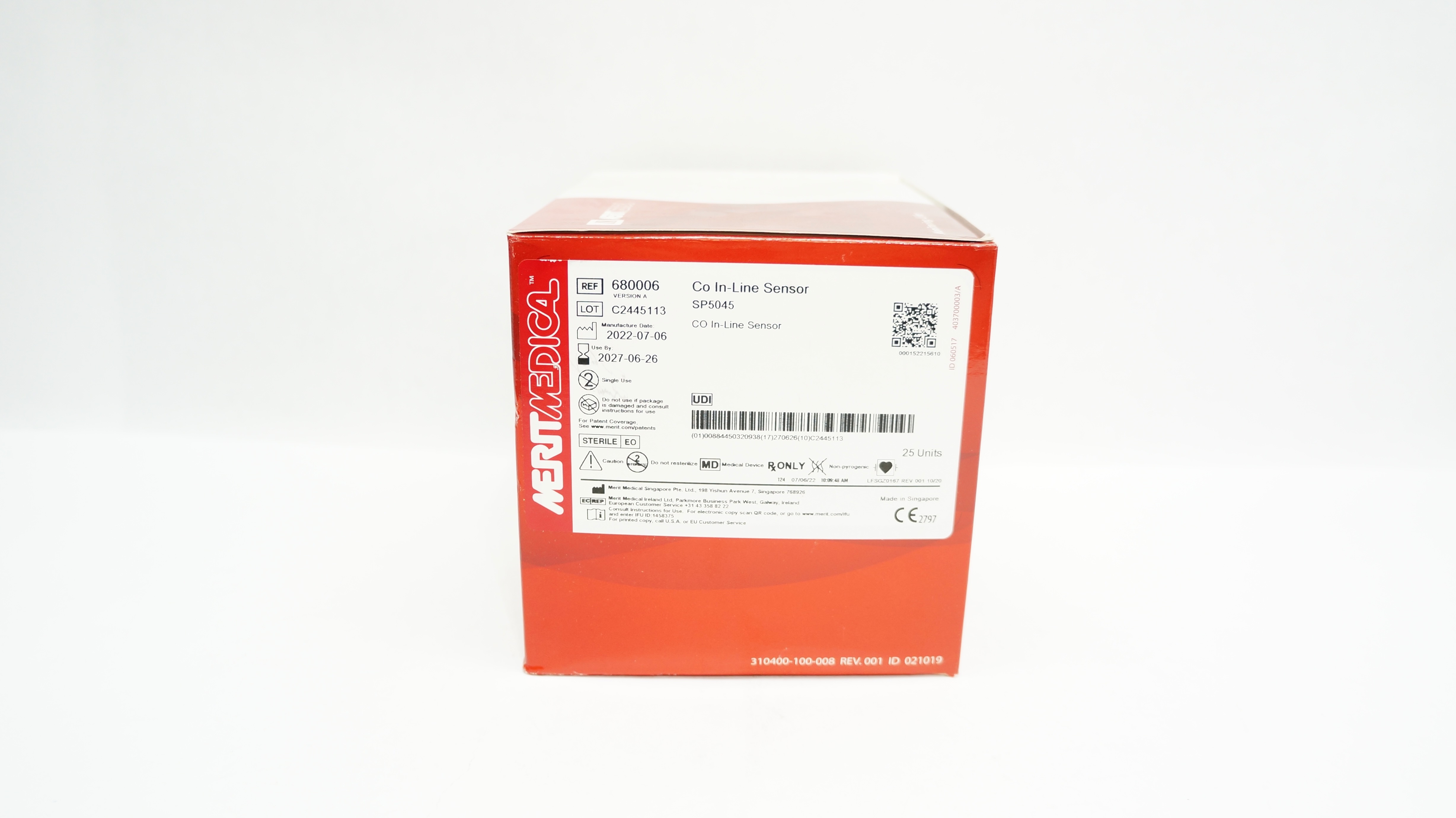 Merit Medical 680006 Co In-Line Sensor - Box of 25