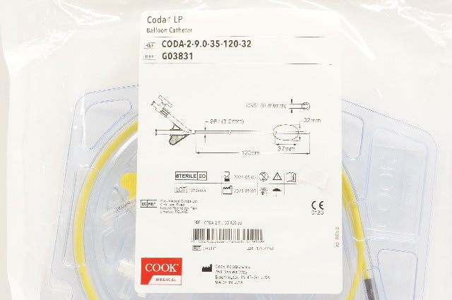 Cook Medical G03831 Coda LP Balloon Cath. 9Fr  x 120 cm x .035inch