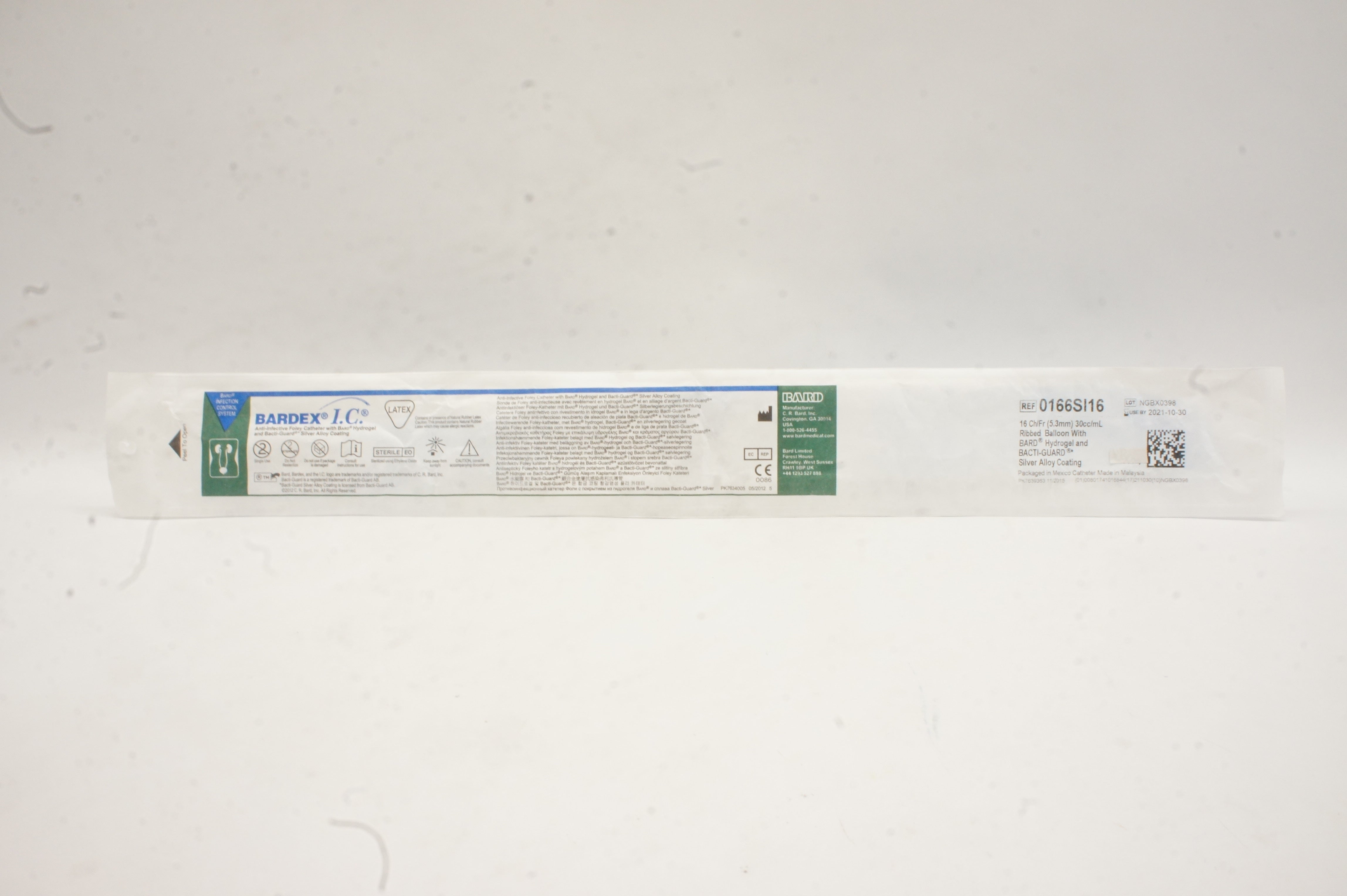 Bard 0166SI16 Bardex I.C. Foley Cath. 16Ch/Fr 30cc/ml (x)