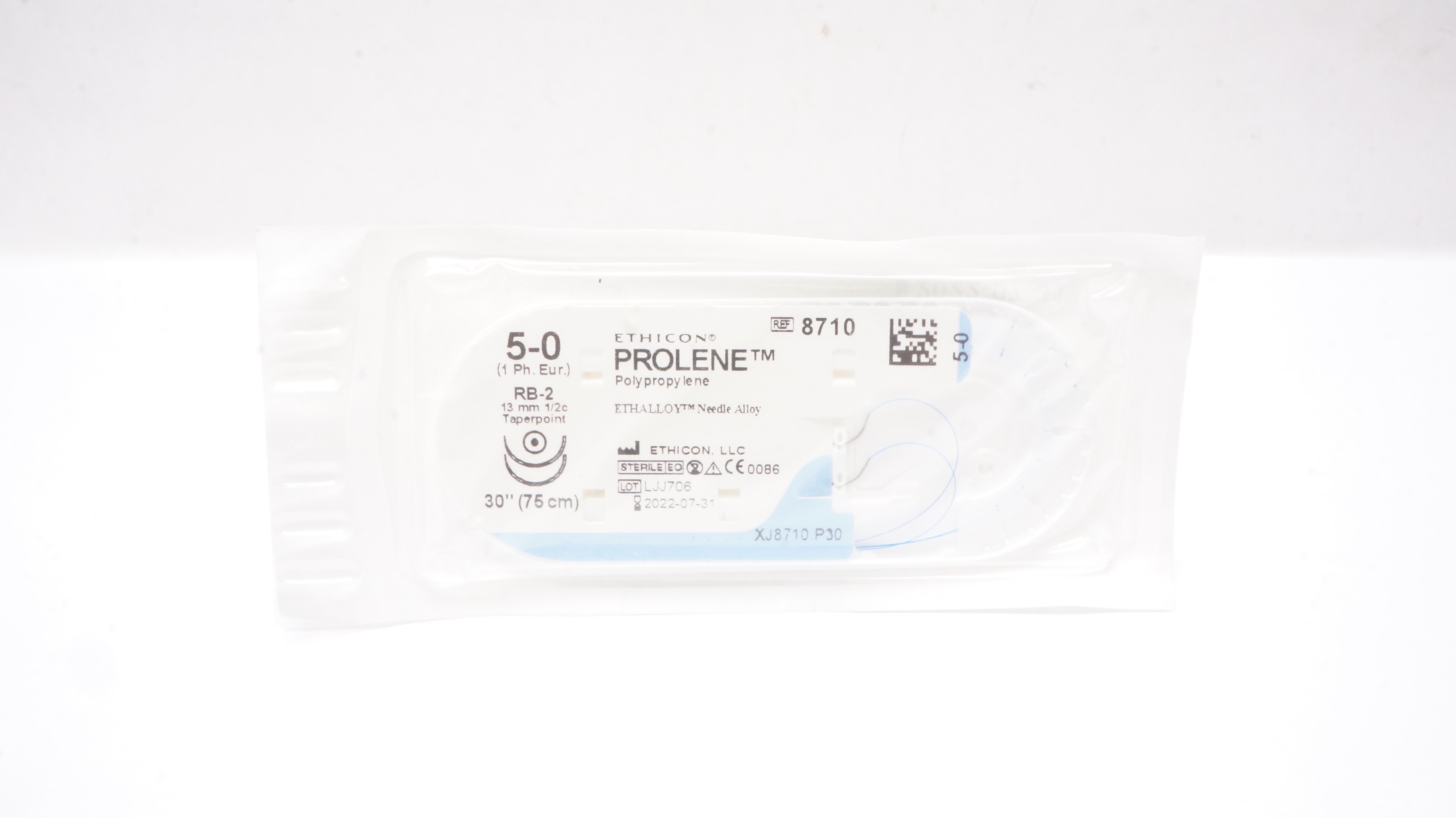Ethicon 8710 5-0 PROLENE Polypropylene Stre RB-2 13mm 1/2c Taper 30inch (x)