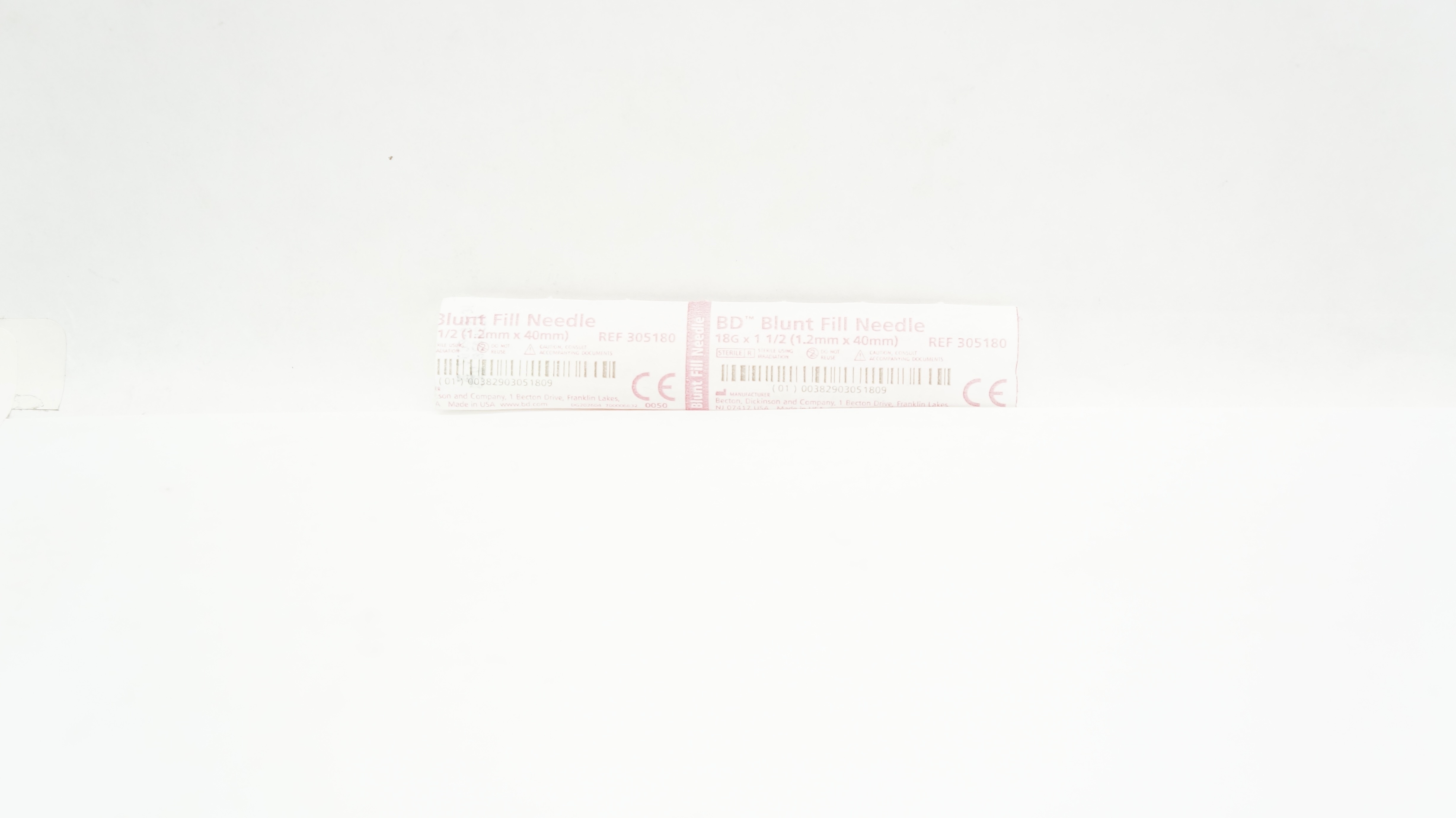 BD 305180 Becton Blunt Fill Ndle 18G x 1-1/2inch
