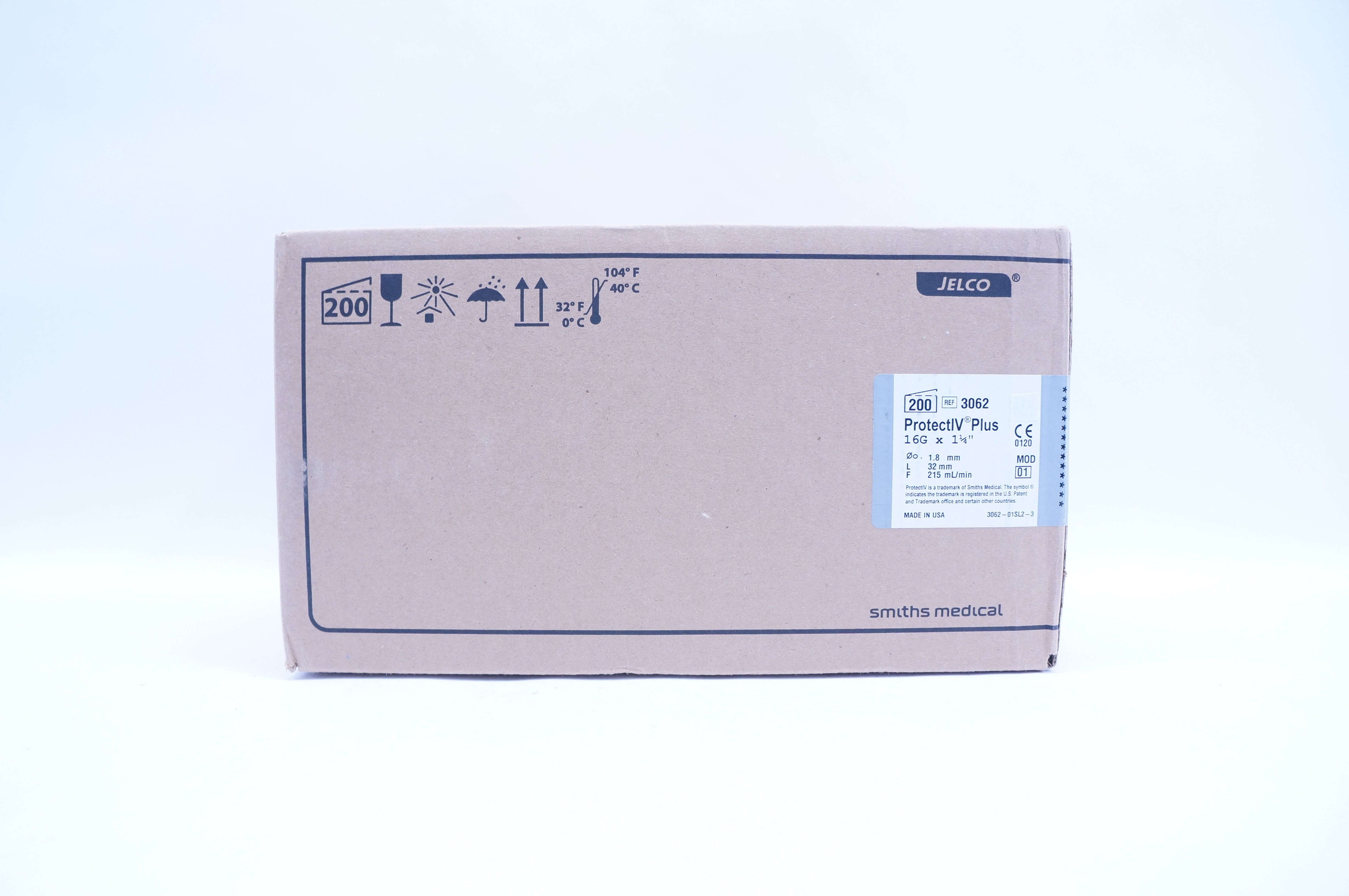Smiths Medical 3062 Safety IV Catheters 16G x 1-1/4inch (x) - Case of 200