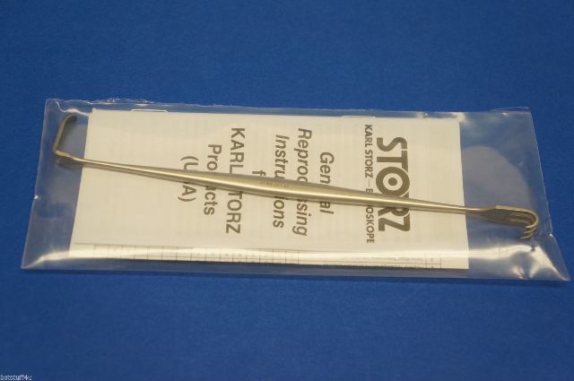 Karl Storz 505610 Senn-Muller Retractor, Double-Ended 3 Sharp Prongs+Blunt Blade